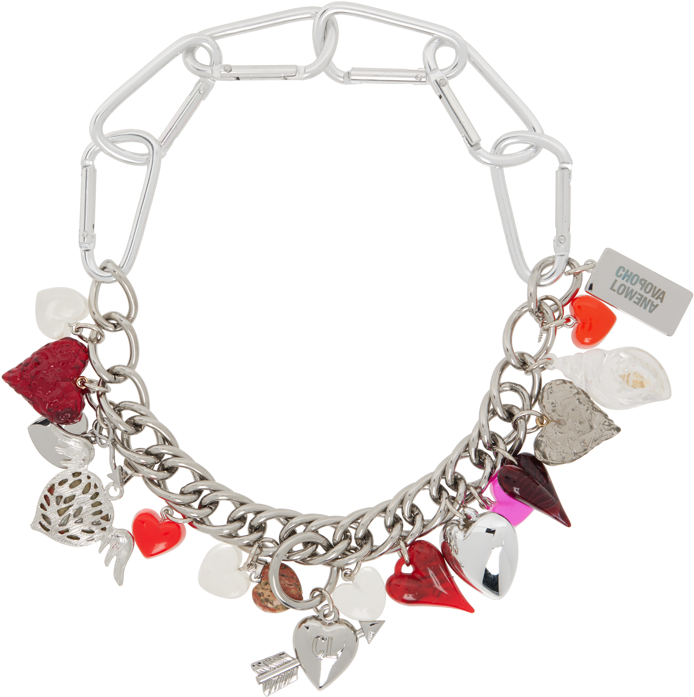 Chopova Lowena Romance Carabiner Necklace In Multi