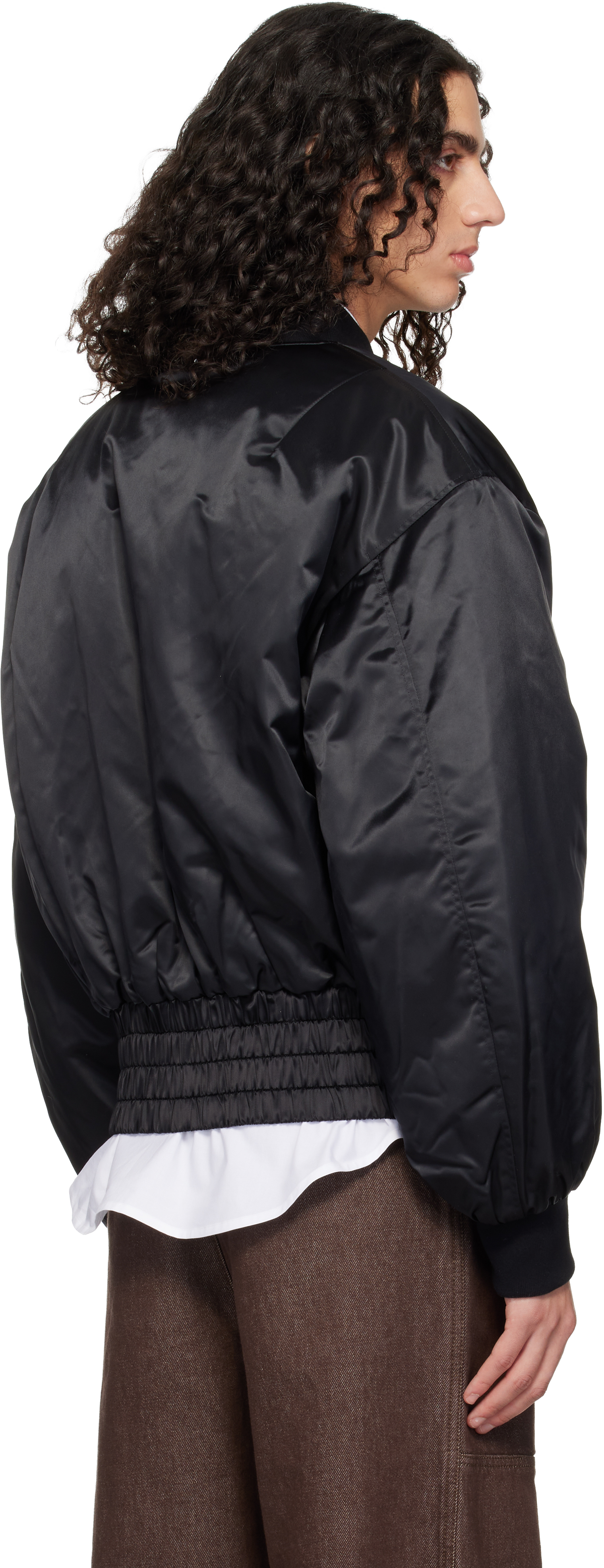 Chopova Lowena Ssense Exclusive Black Helter Bomber Jacket In Black