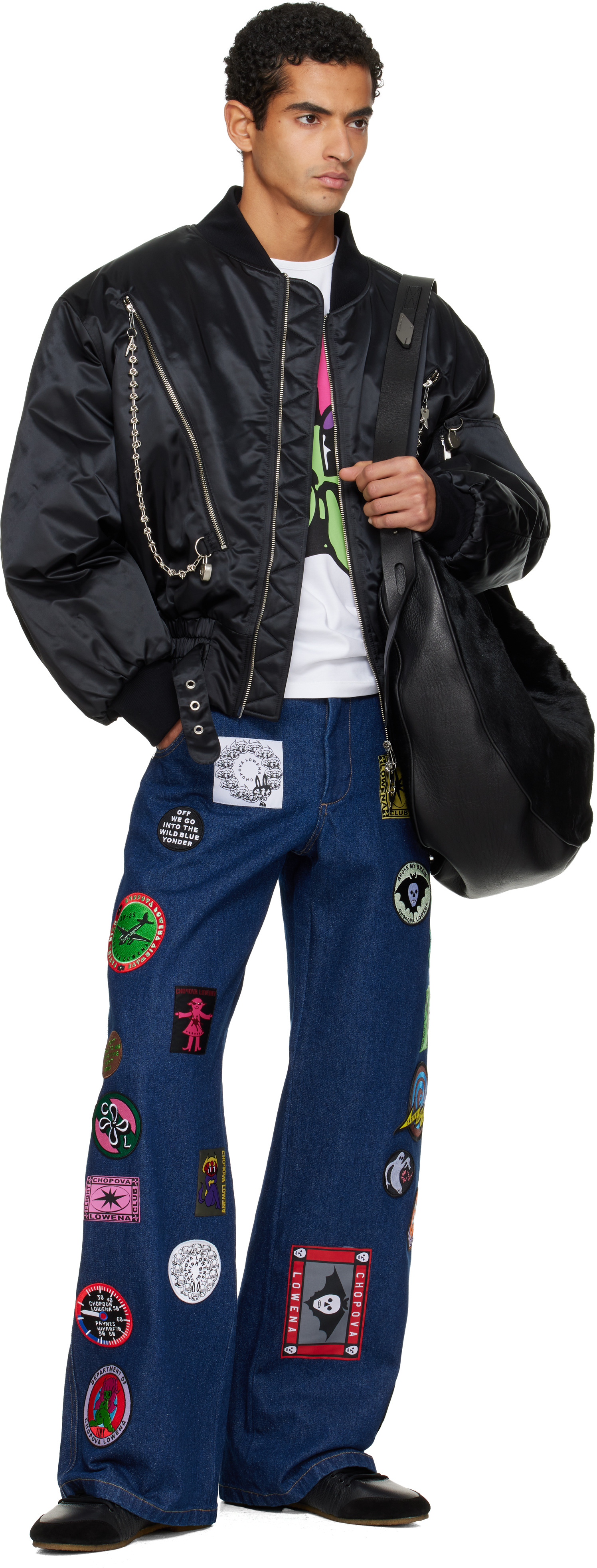 Chopova Lowena Blue Wicko Jeans In Multi