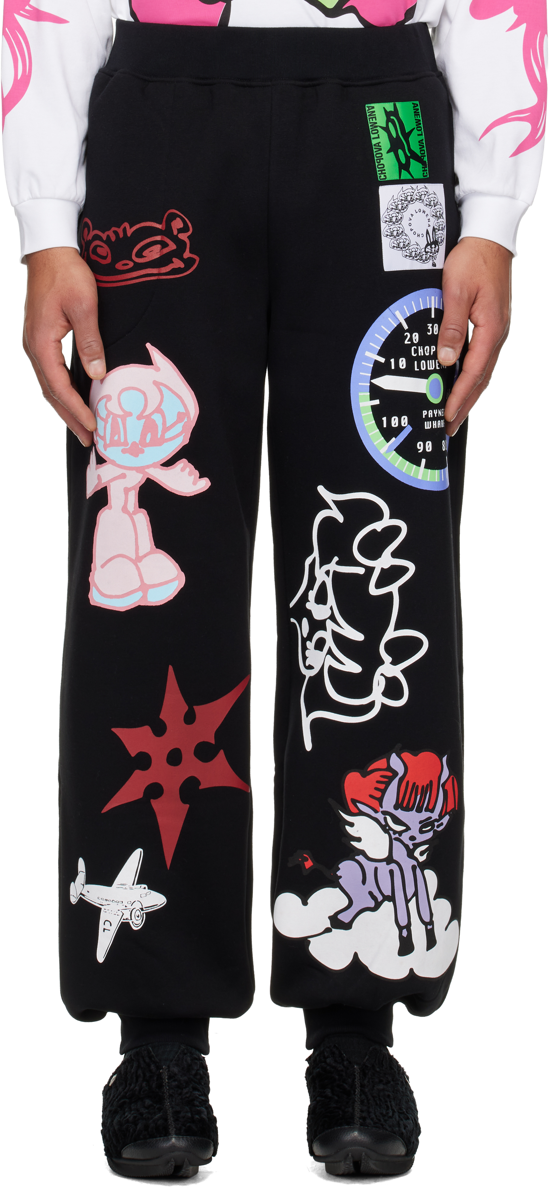 Chopova Lowena Black Flying High Sweatpants In Black