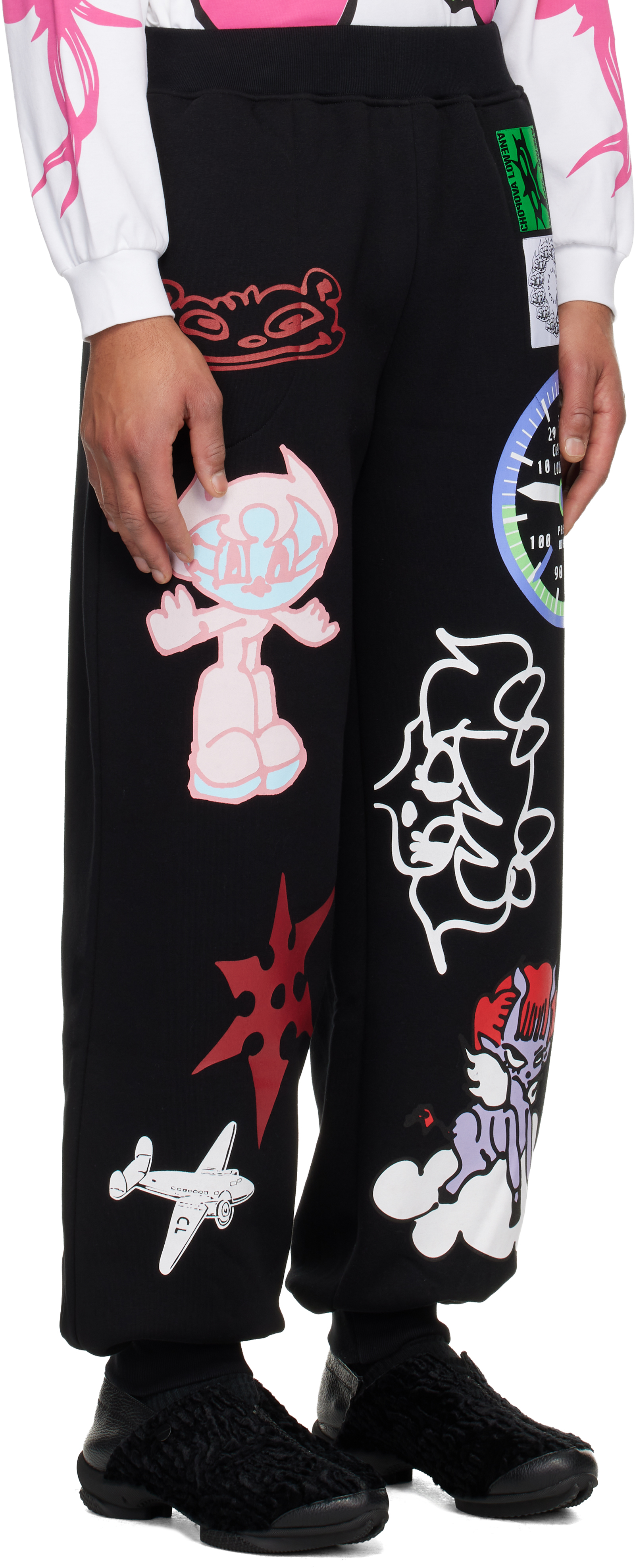 Chopova Lowena Black Flying High Sweatpants In Black