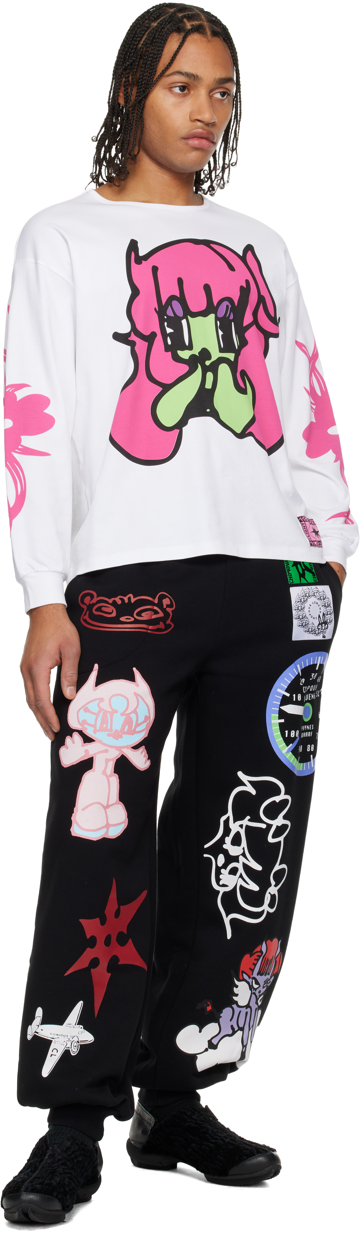 Chopova Lowena Black Flying High Sweatpants In Black