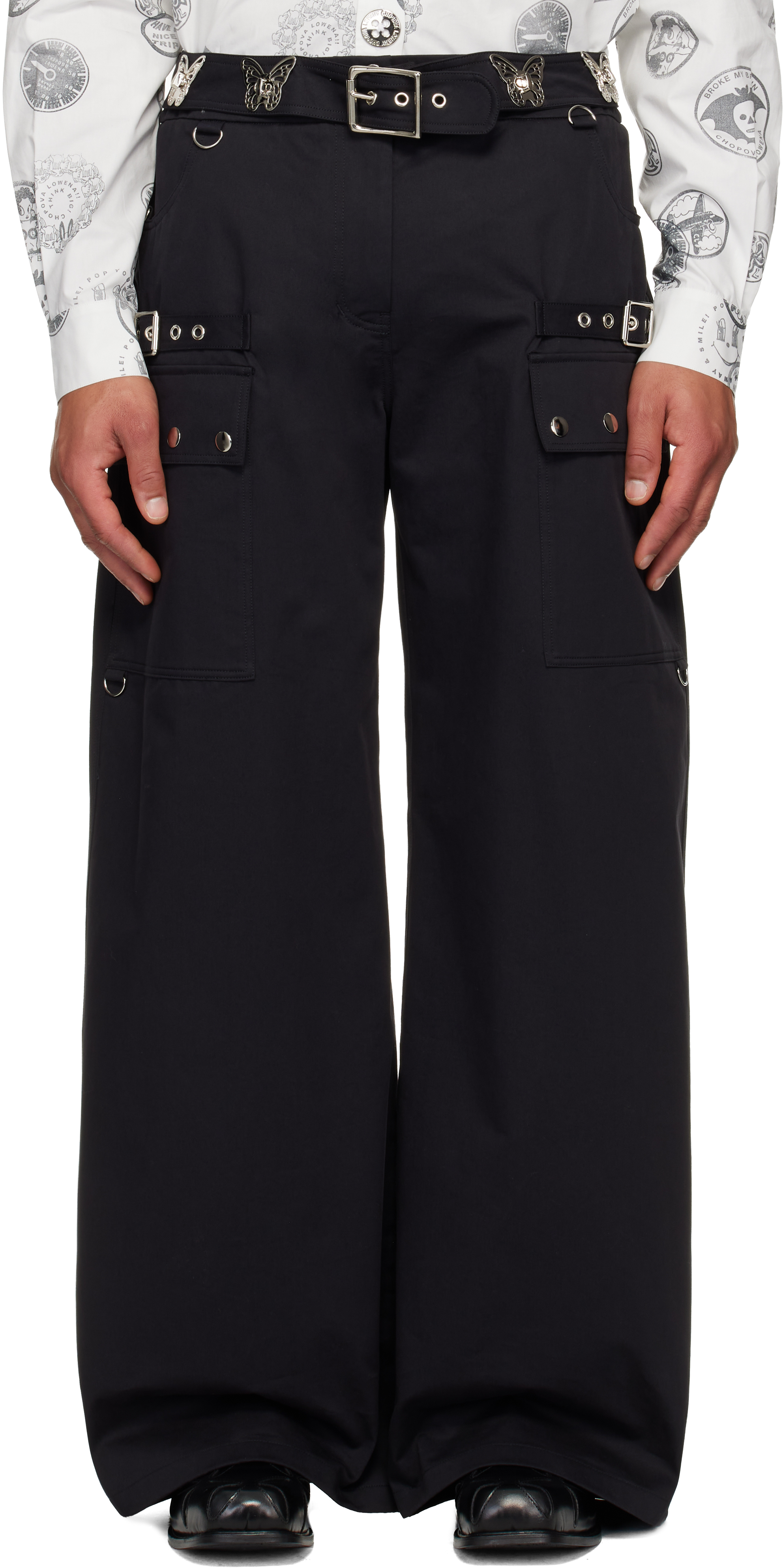 Chopova Lowena Black Thunderhull Trousers In Black