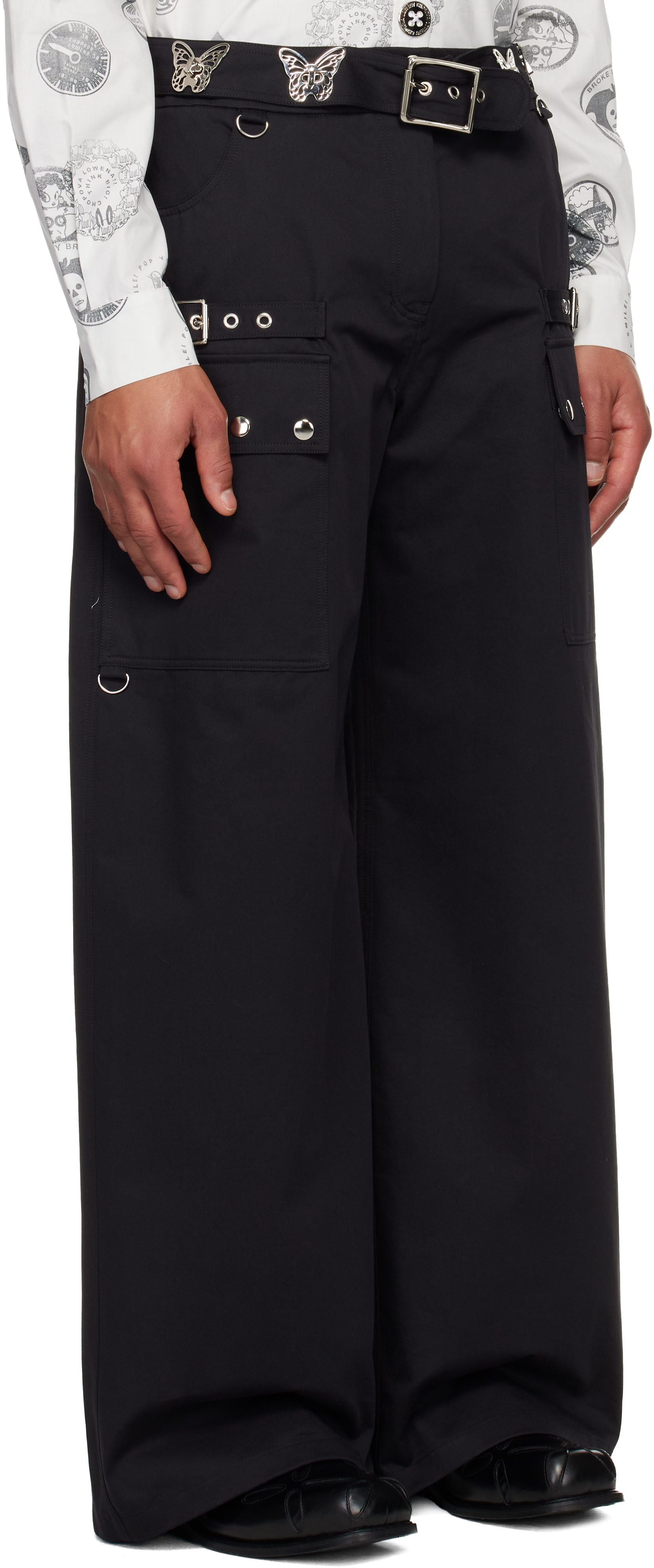 Chopova Lowena Black Thunderhull Trousers In Black