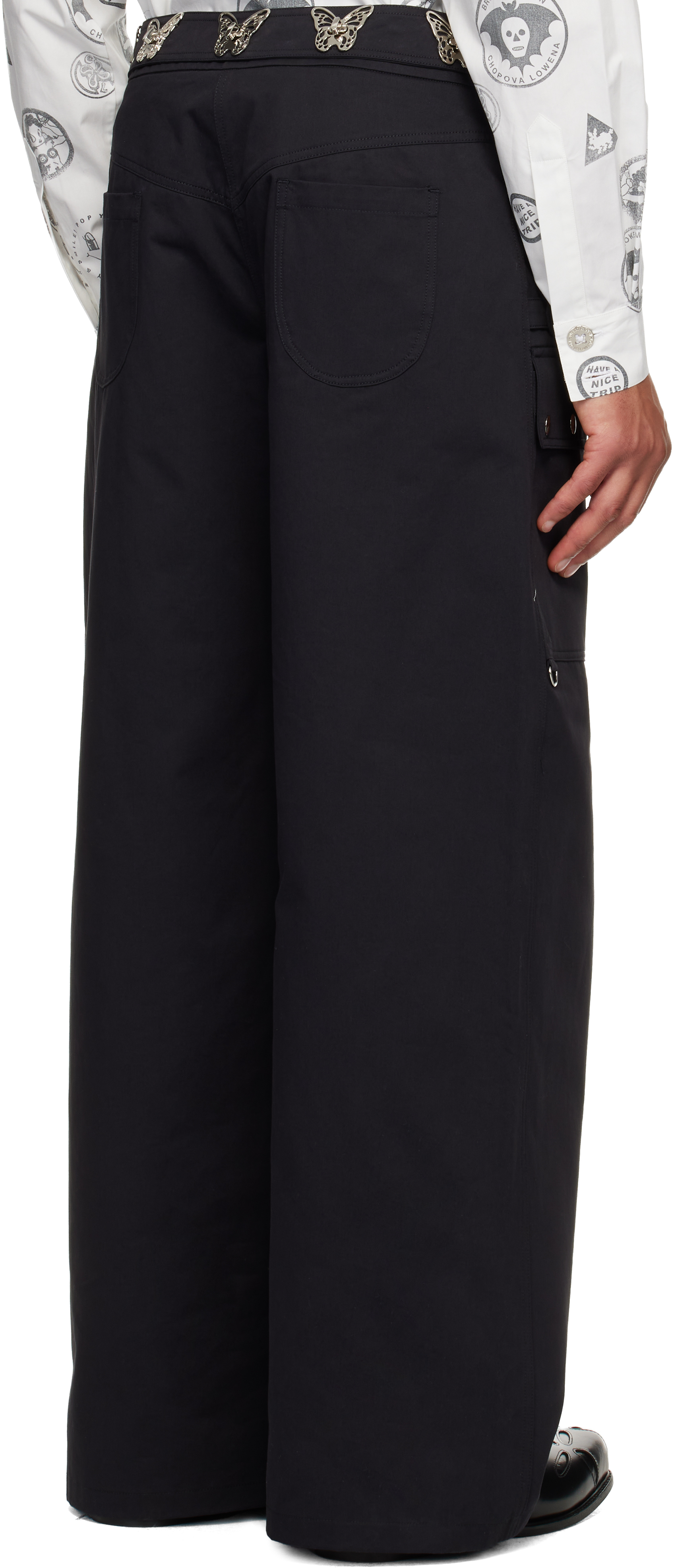 Chopova Lowena Black Thunderhull Trousers In Black