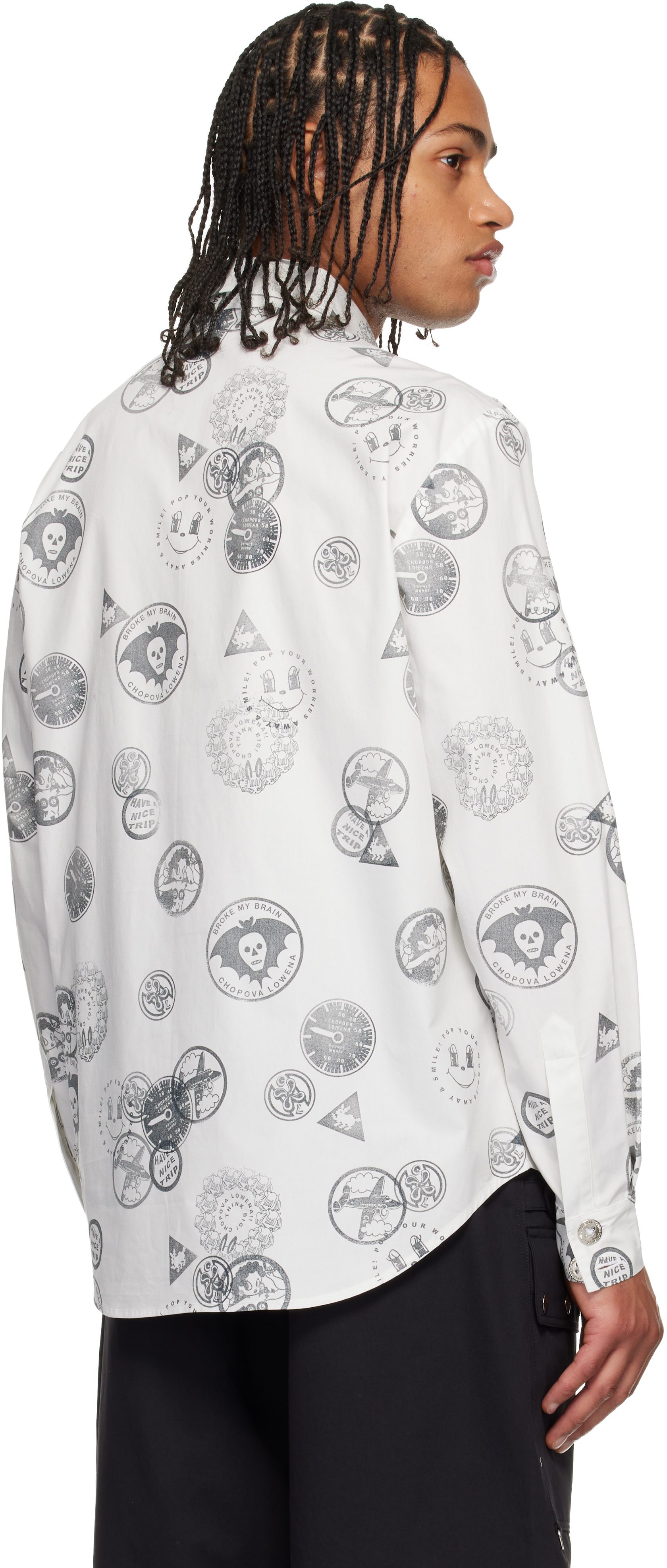 Chopova Lowena White Stamped Shirt In White