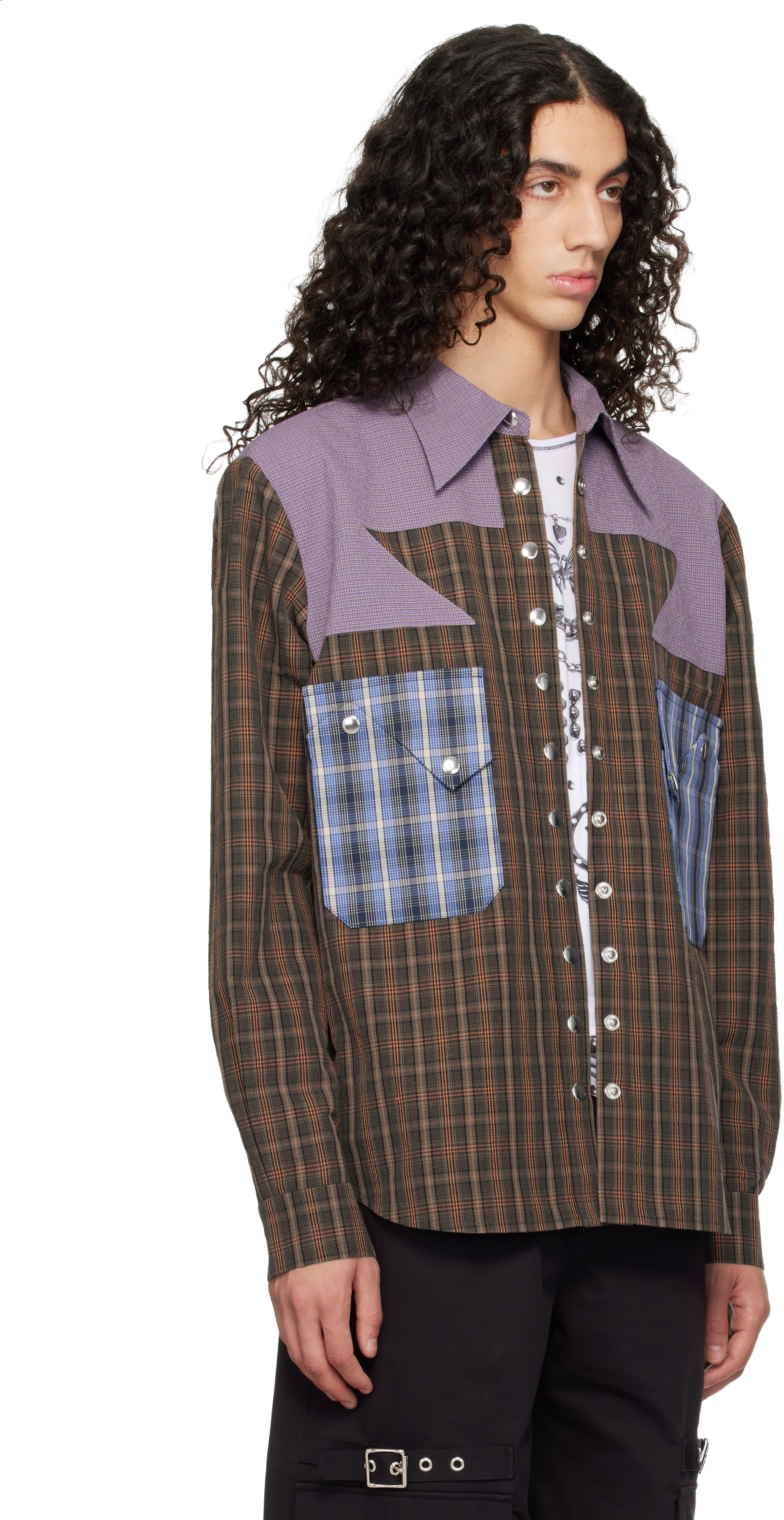 Chopova Lowena Brown Vega Shirt In Green