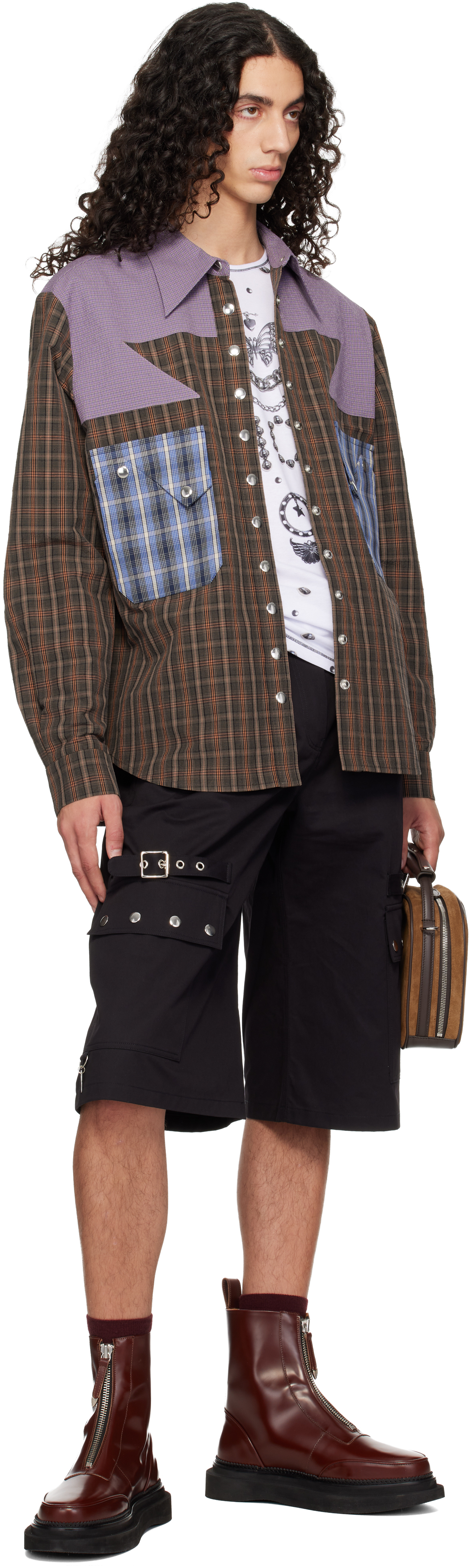 Chopova Lowena Brown Vega Shirt In Green