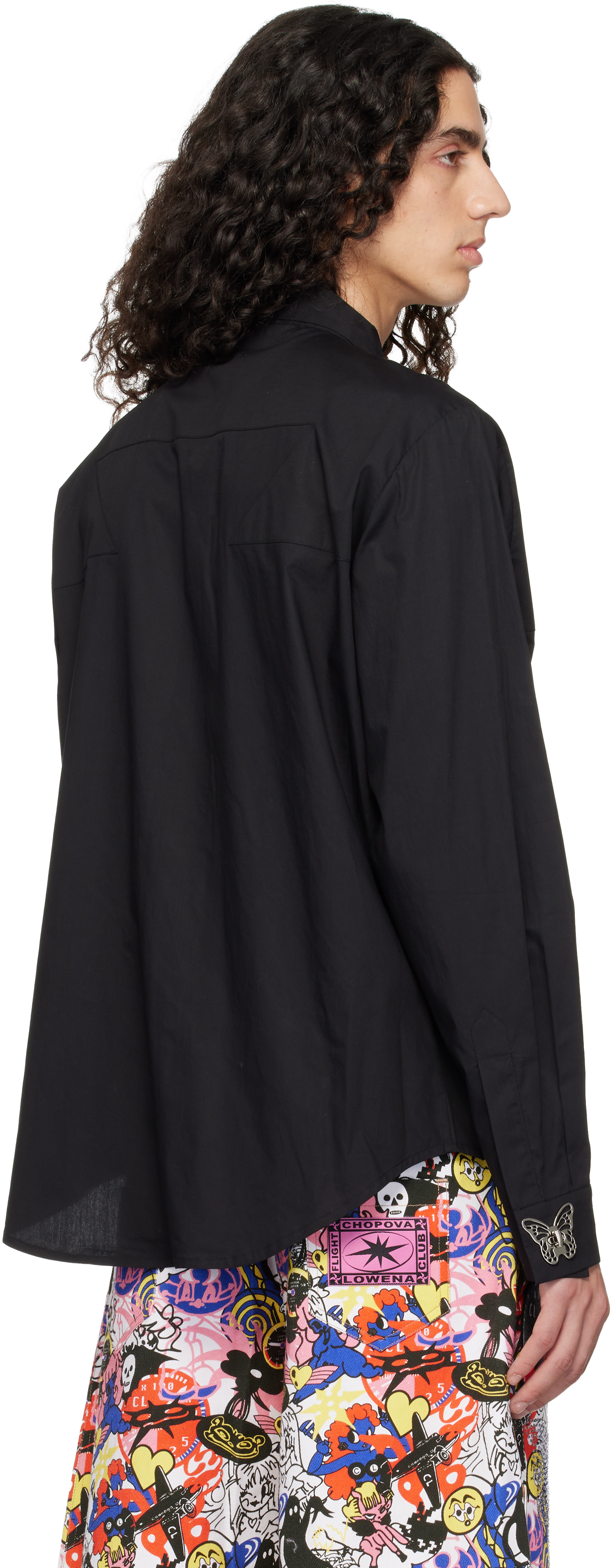Chopova Lowena Ssense Exclusive Black Butterfly Shirt In Black