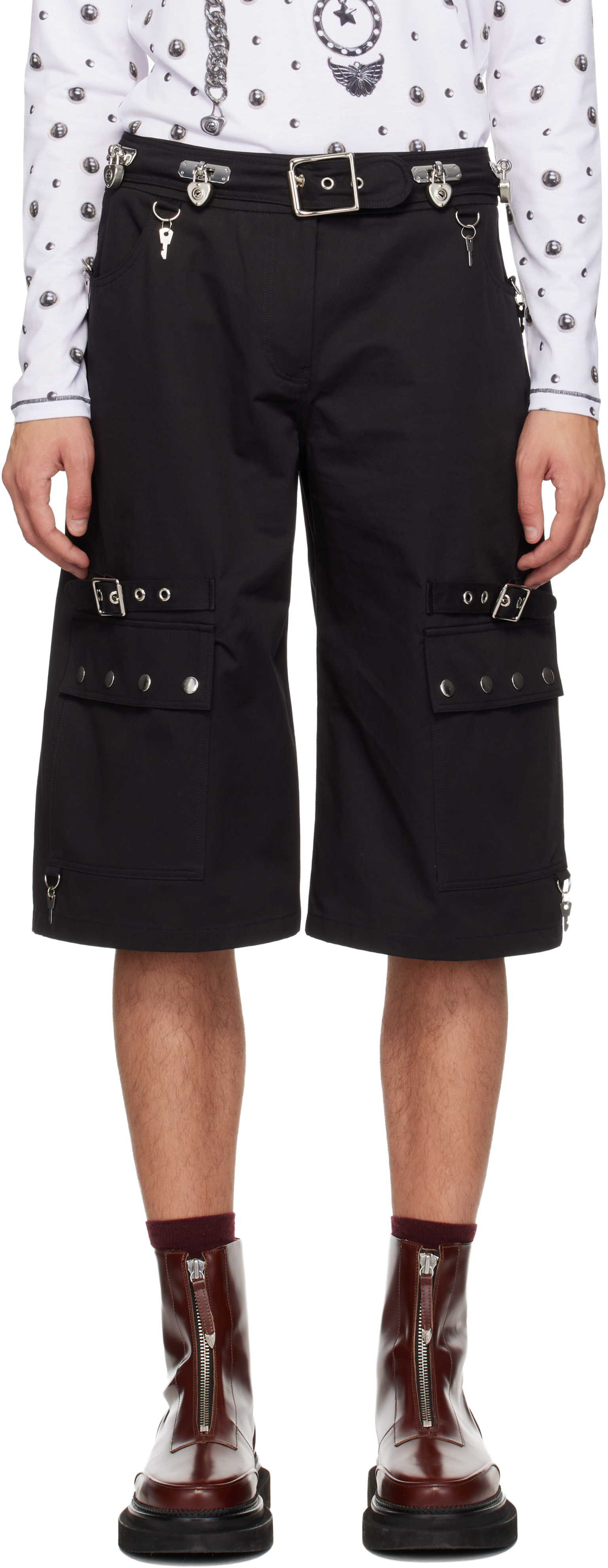 Chopova Lowena Black Thunderhull Shorts In Black