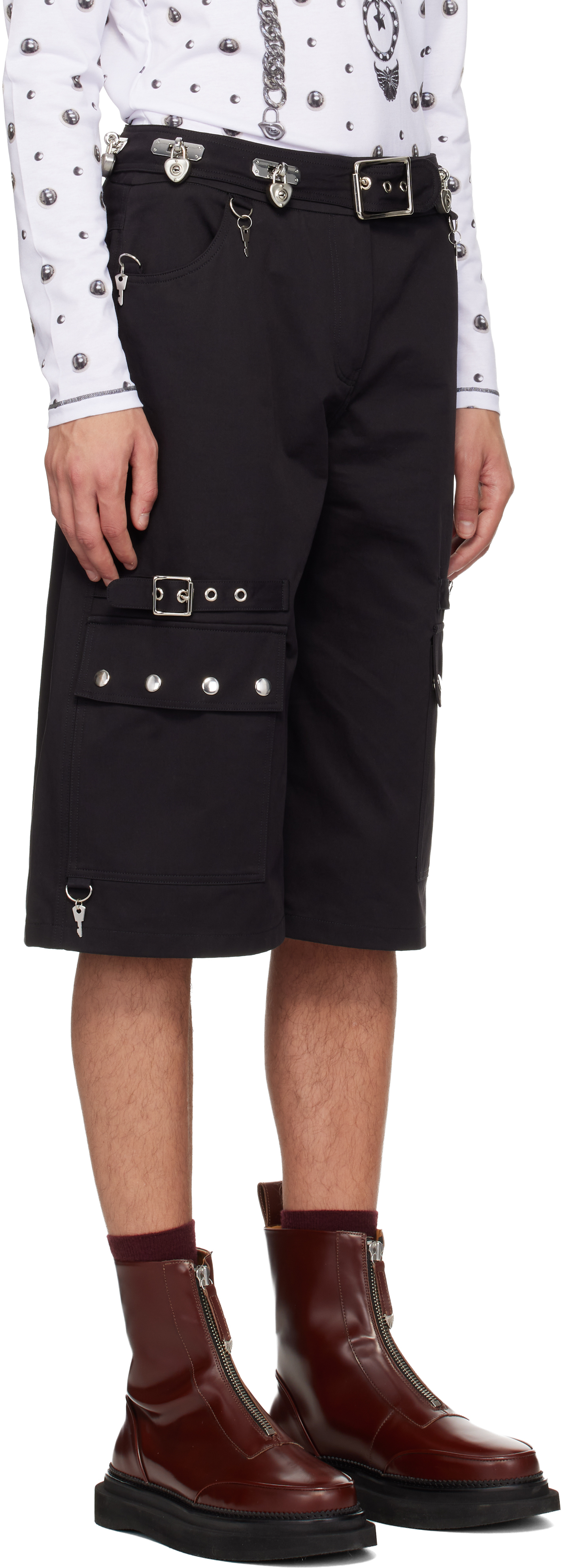 Chopova Lowena Black Thunderhull Shorts In Black