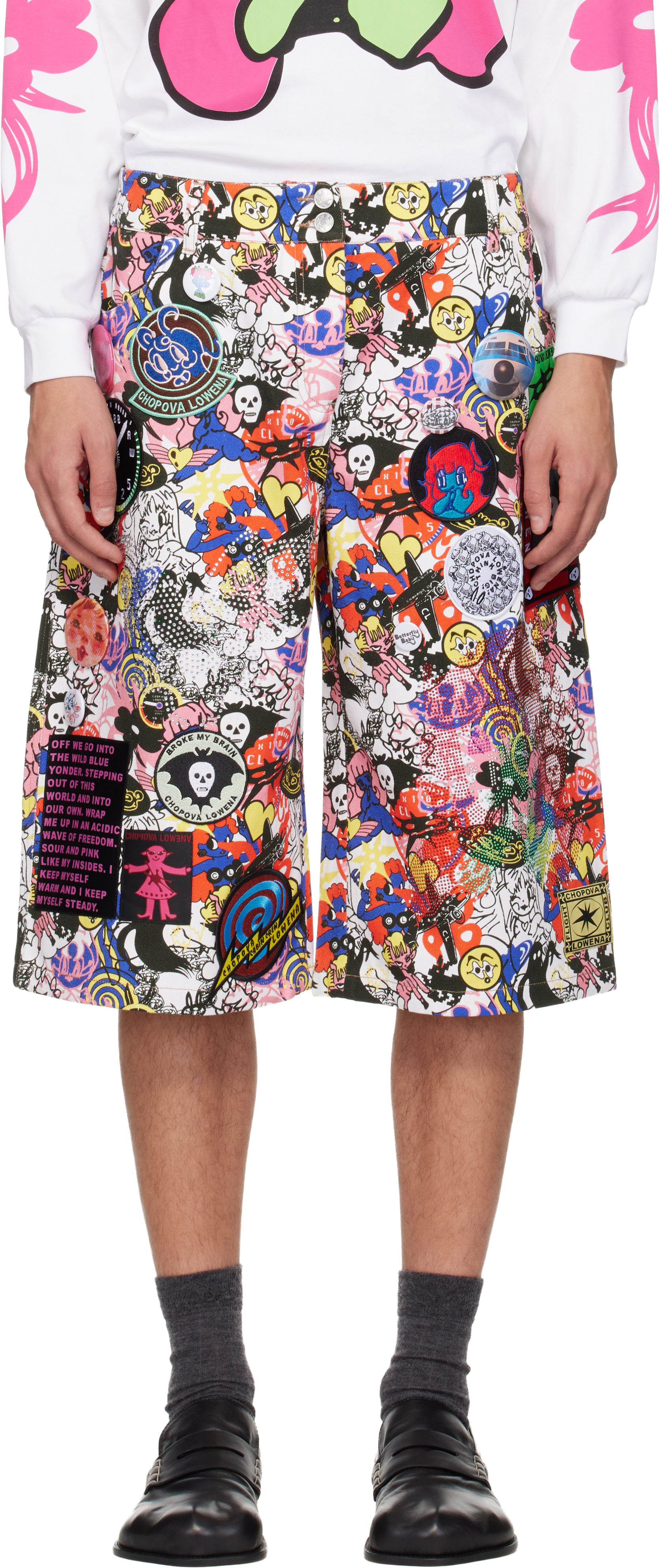 Chopova Lowena Multicolor Cosmos Shorts In Multi