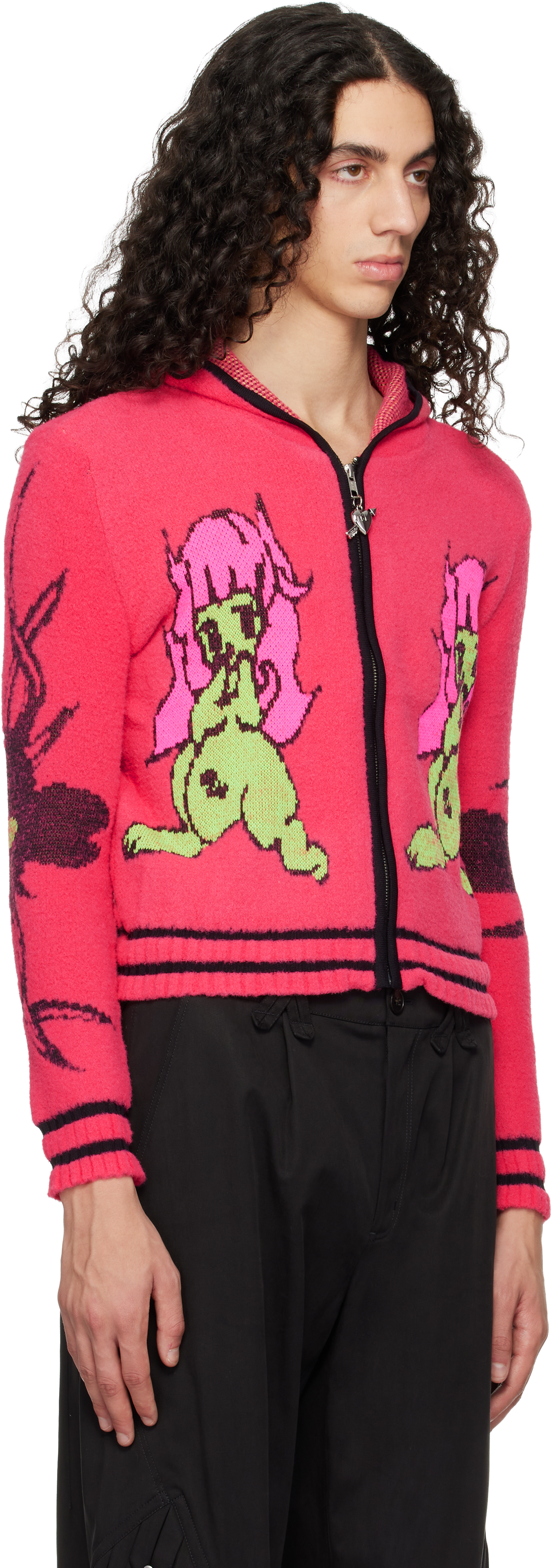 Chopova Lowena Pink 'my Name Is Tiny' Hoodie In Multi