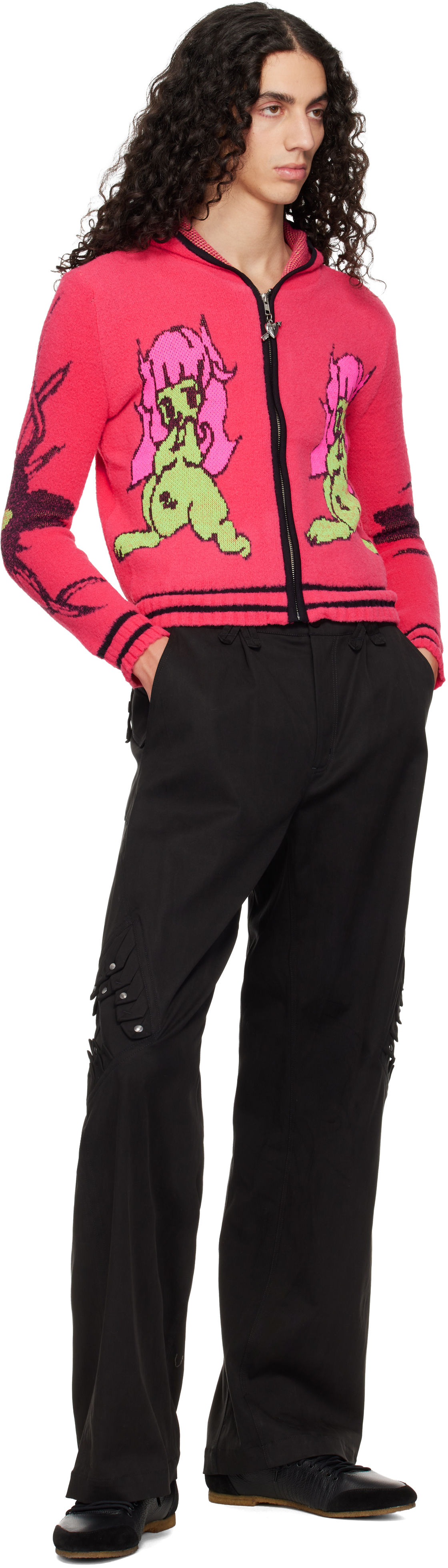 Chopova Lowena Pink 'my Name Is Tiny' Hoodie In Multi