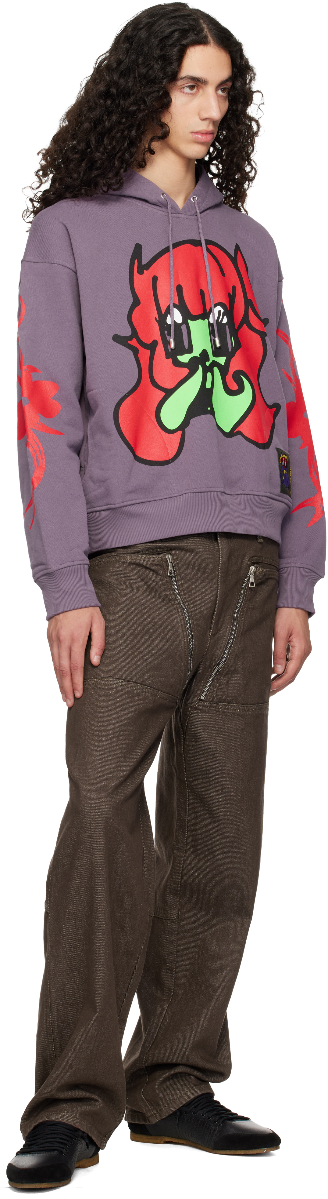 Chopova Lowena Purple Bashful Hoodie In Blue