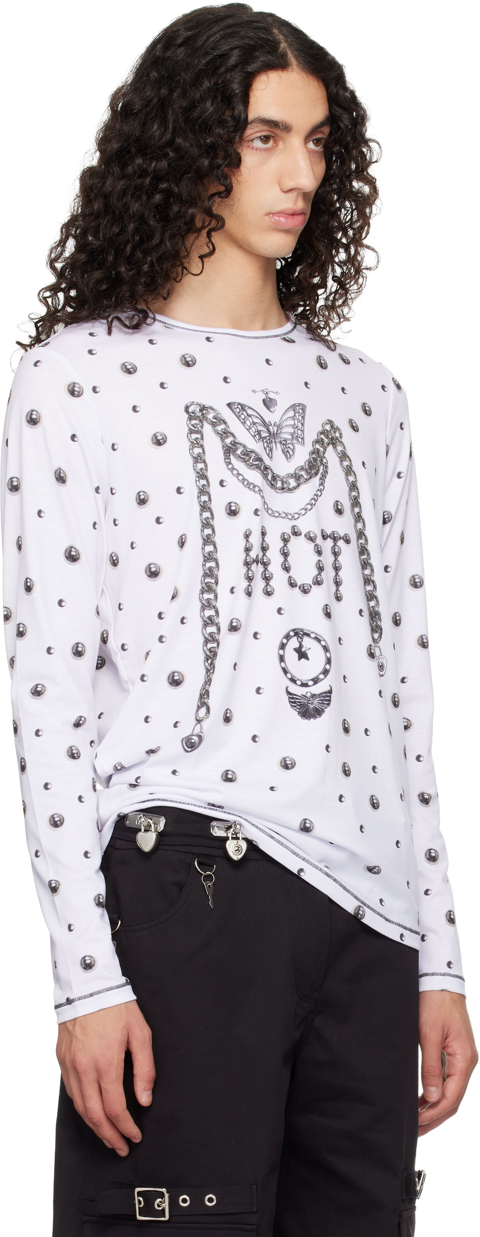 Chopova Lowena White Hot Fitted Jersey T-shirt In White