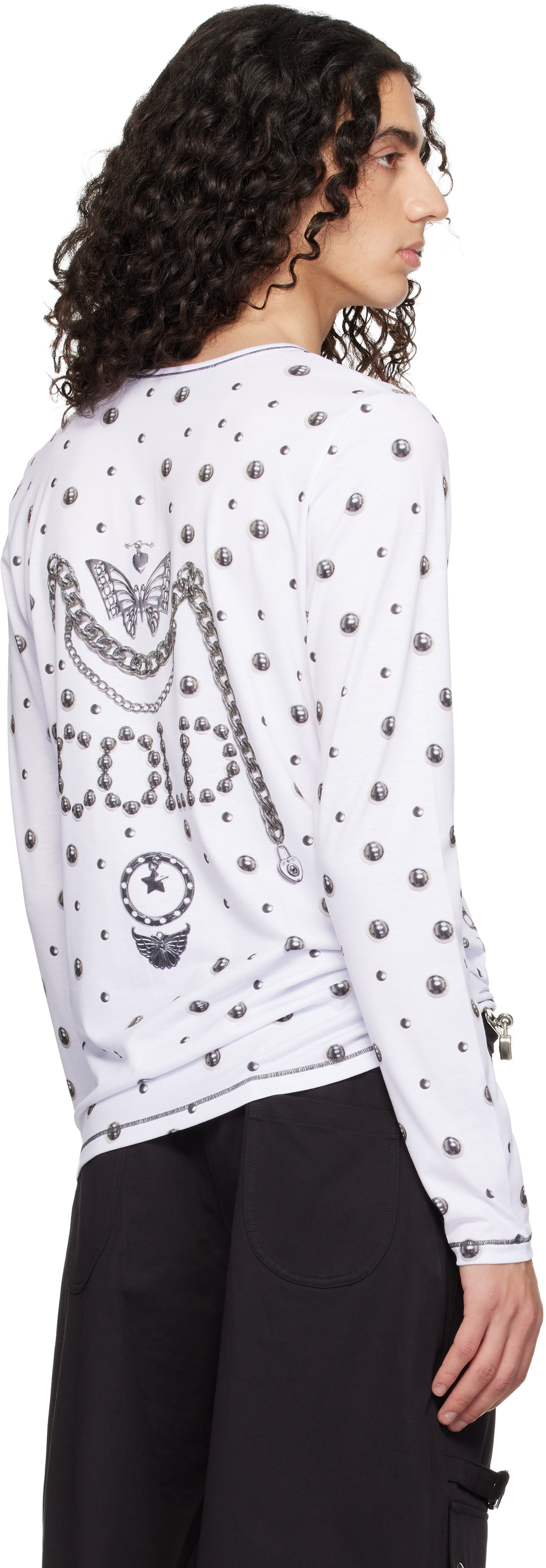 Chopova Lowena White Hot Fitted Jersey T-shirt In White