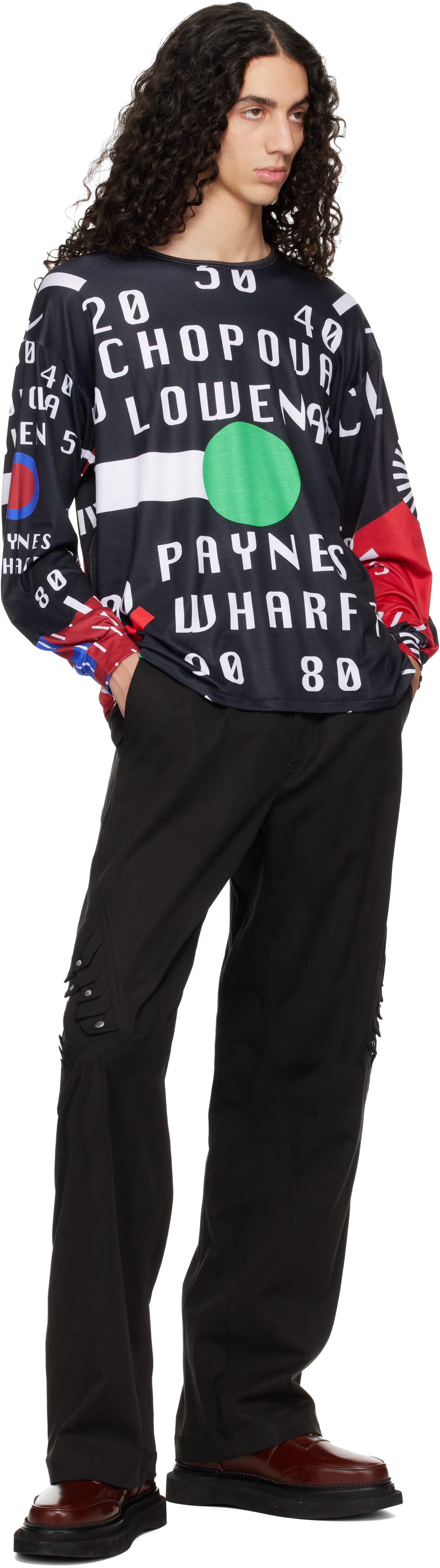 Chopova Lowena Black Cl Speedometer Oversized Jersey T-shirt In Black