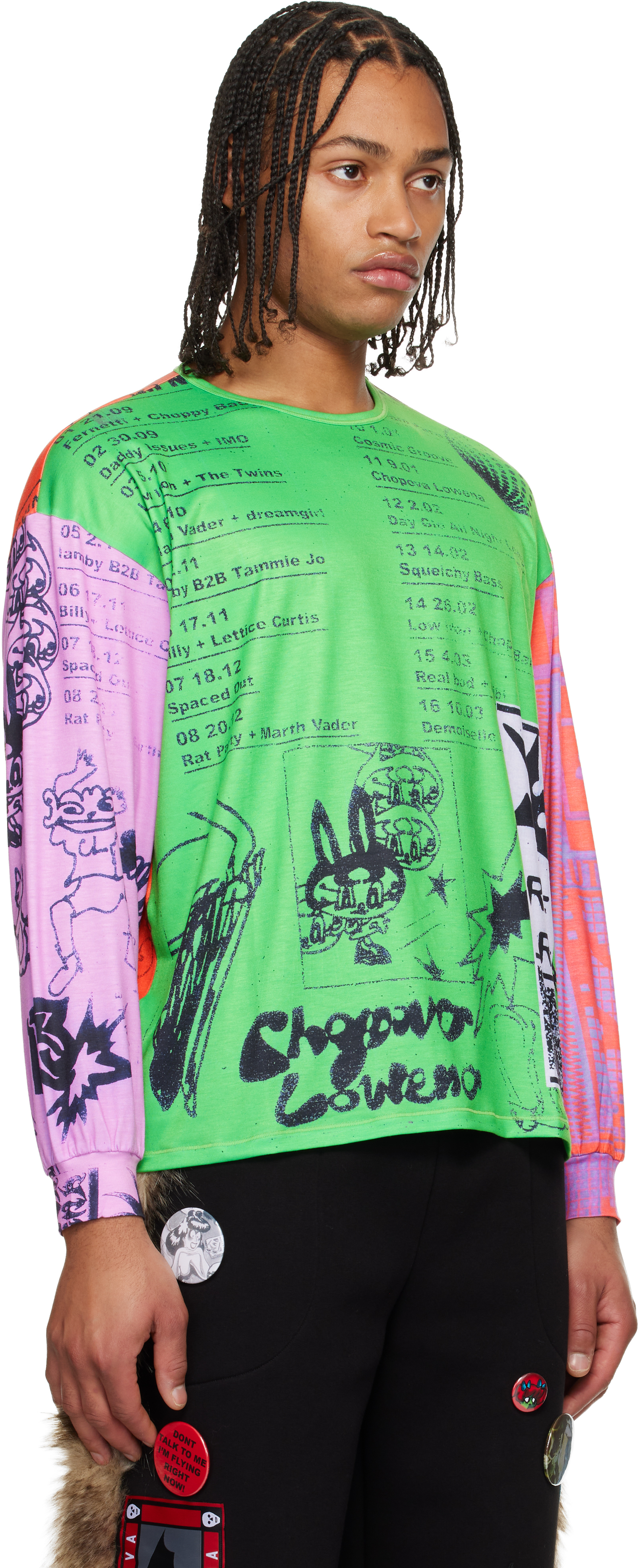 Chopova Lowena Multicolor Poster Oversized Jersey T-shirt In Multi