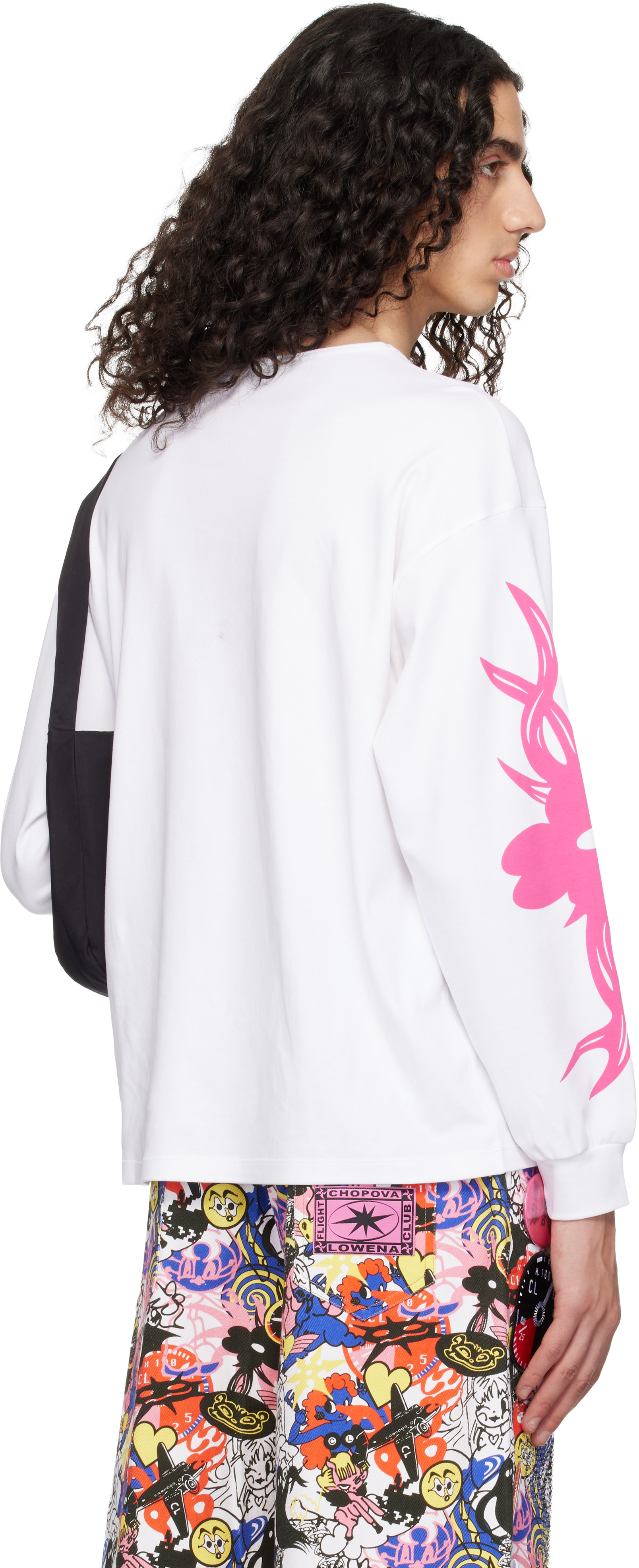 Chopova Lowena White Bashful Oversized Jersey T-shirt In Multi