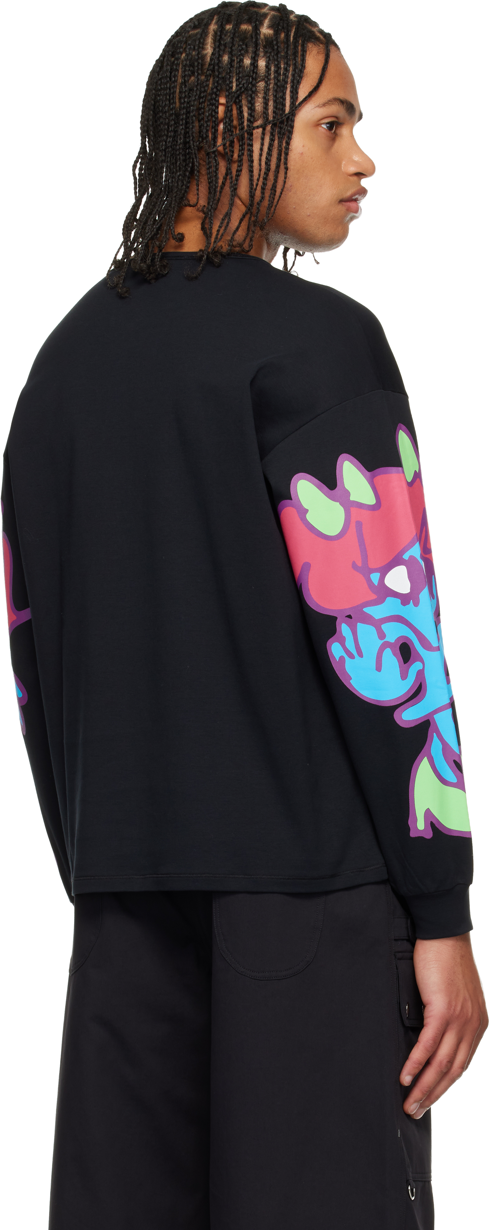 Chopova Lowena Black Cloud Oversized Jersey T-shirt In Multi