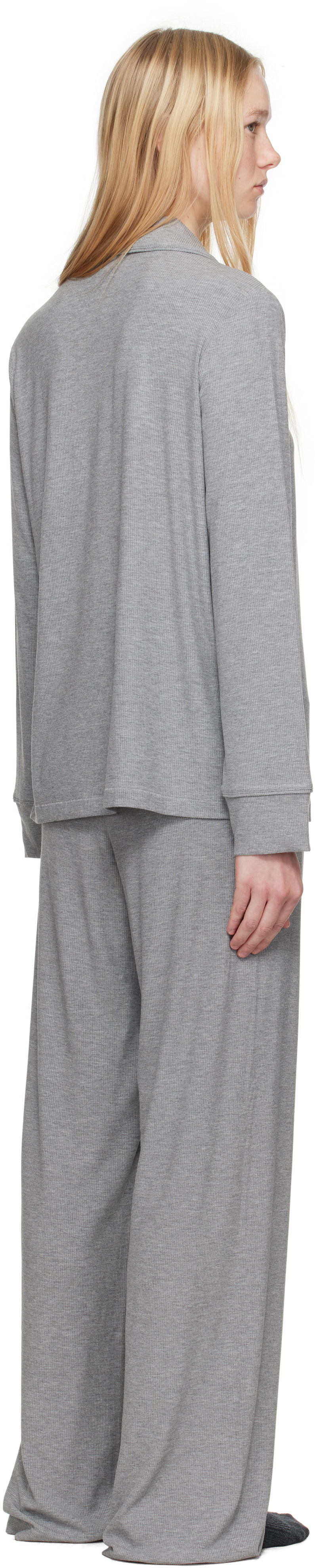 Skims Gray Soft Lounge Sleep Pyjama Set