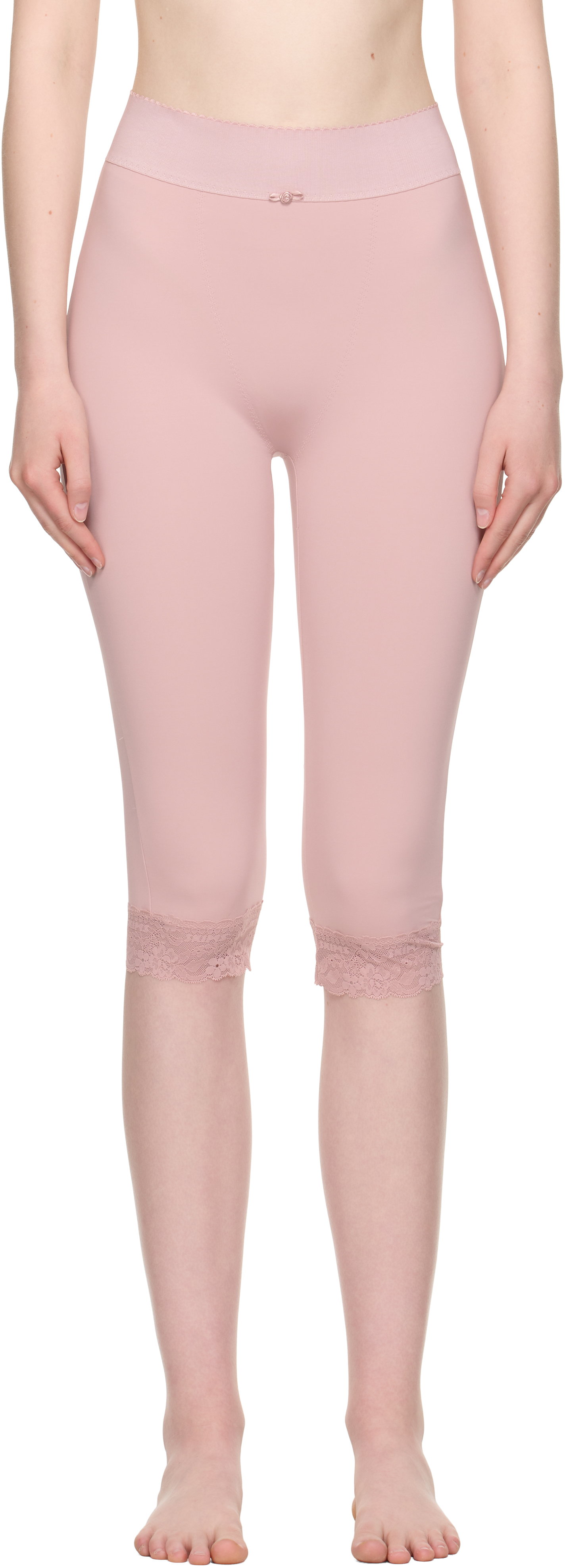 【関税込み】SKIMS ピンク Vintage Shapewear カプリ レギンス SKIMS: Pink Vintage Shapewear Capri Leggings | SSENSE