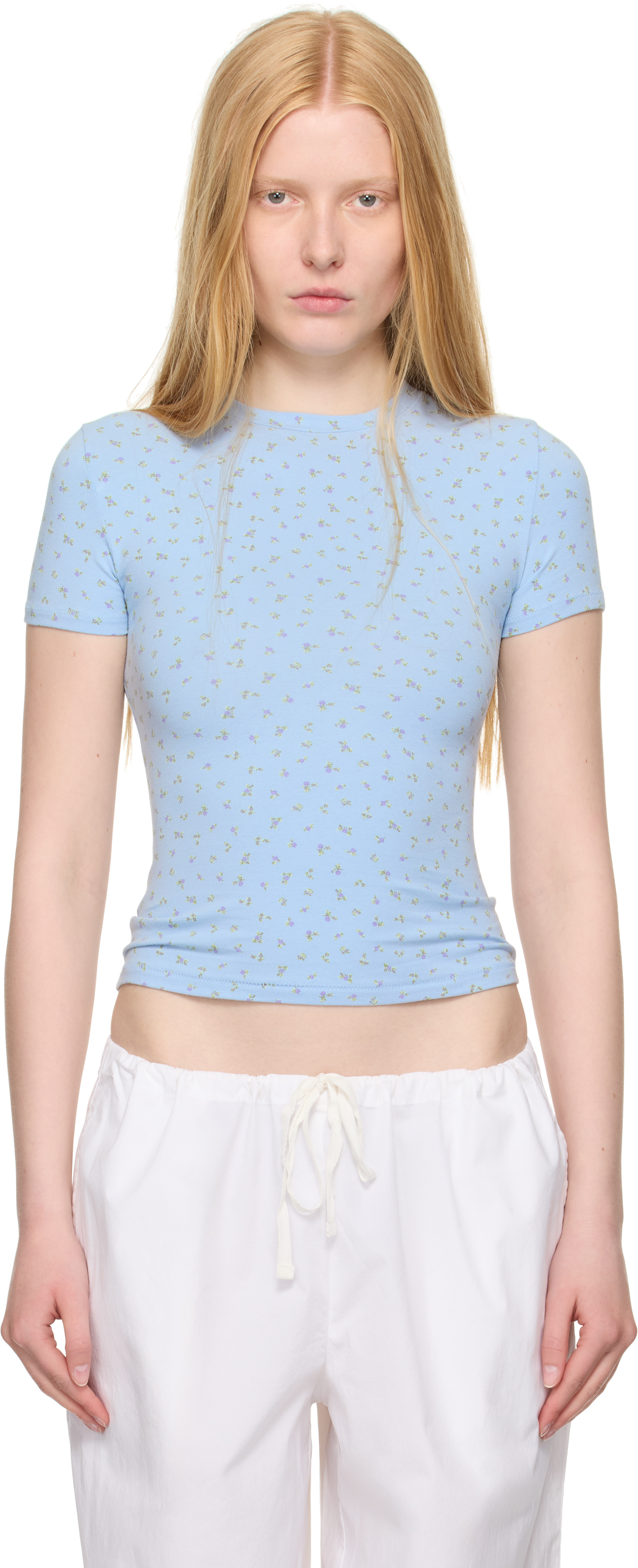 Blue Cotton Jersey T-shirt