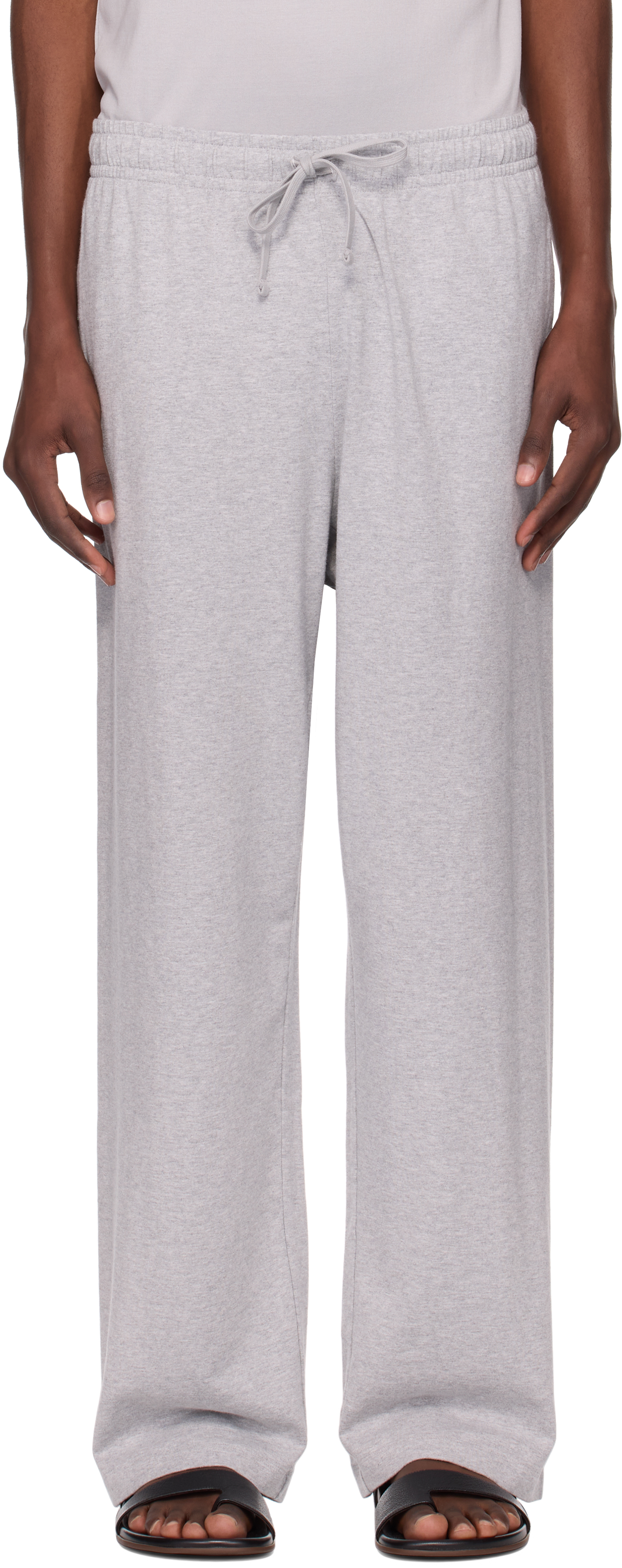 Gray Jersey Lounge Relaxed Straight Leg Sweatpants