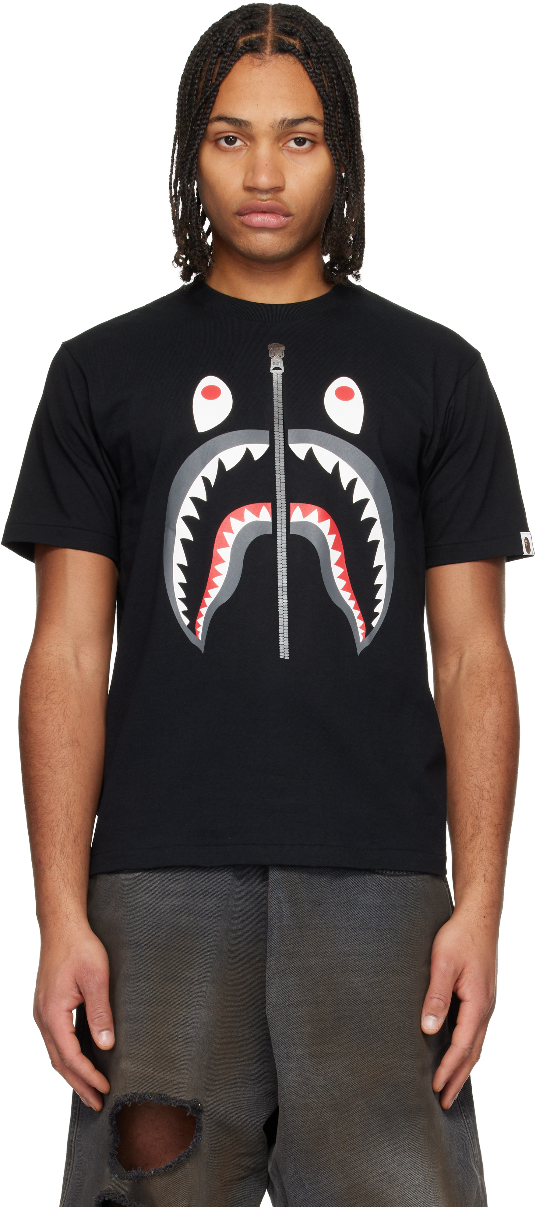 Black Shark T-shirt by BAPE on Sale