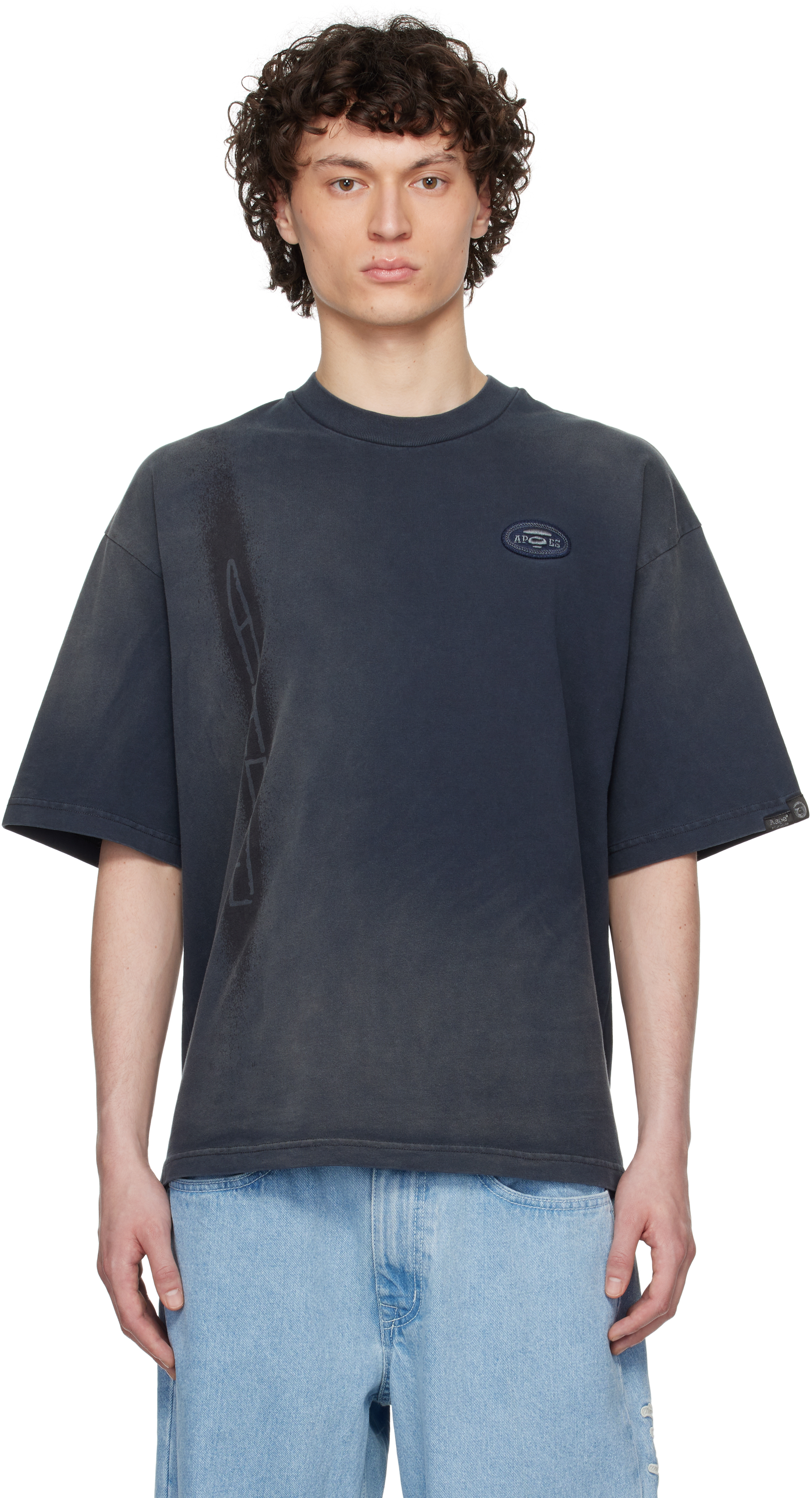 Black Fancy Main T-shirt by AAPE by A Bathing Ape on Sale