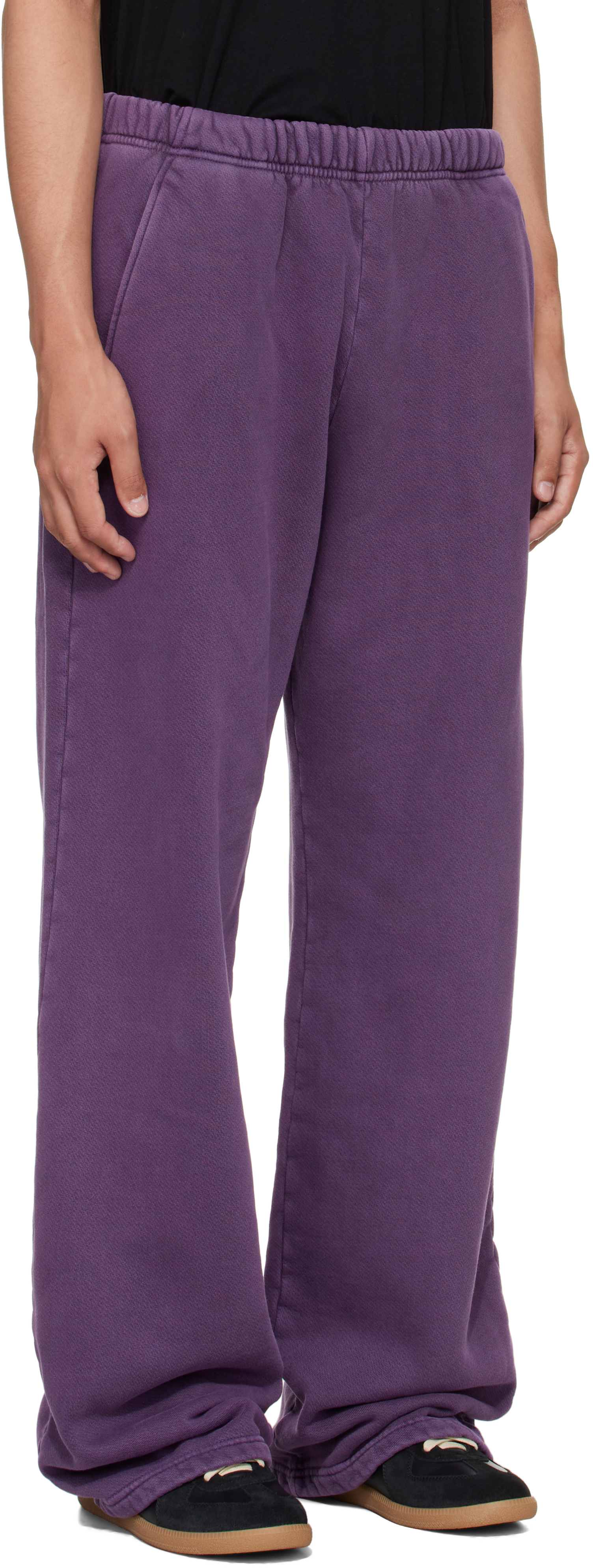 Les Tien Purple Heavyweight Utility Puddle Sweatpants