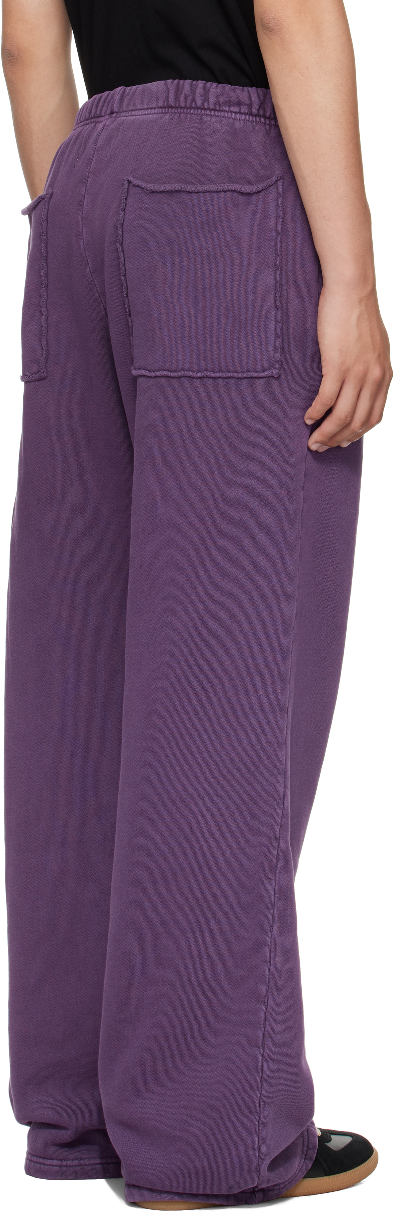 Les Tien Purple Heavyweight Utility Puddle Sweatpants