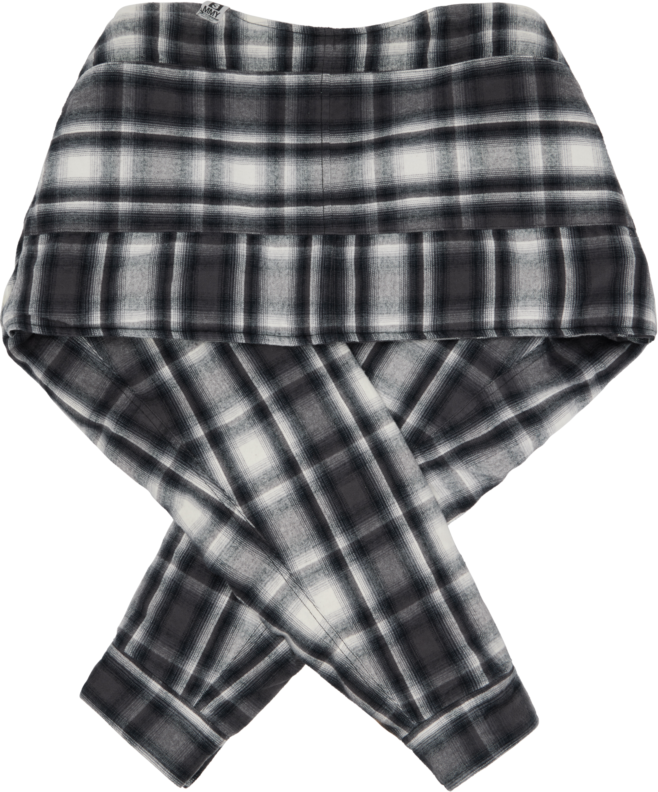 Miharayasuhiro Gray & White Shirt Sleeve Scarf In Brown