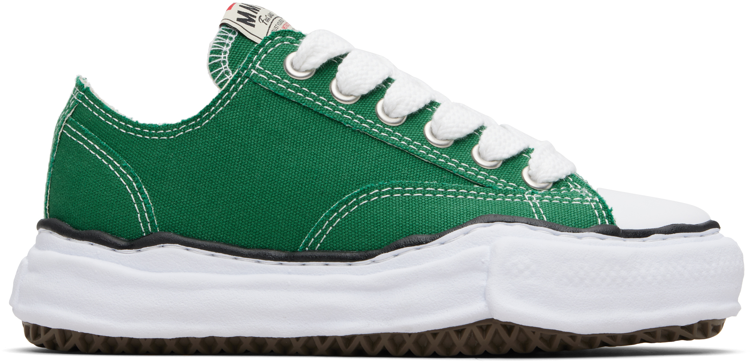 Maison MIHARA YASUHIRO: Green Peterson OG Sole Canvas Low-Top 