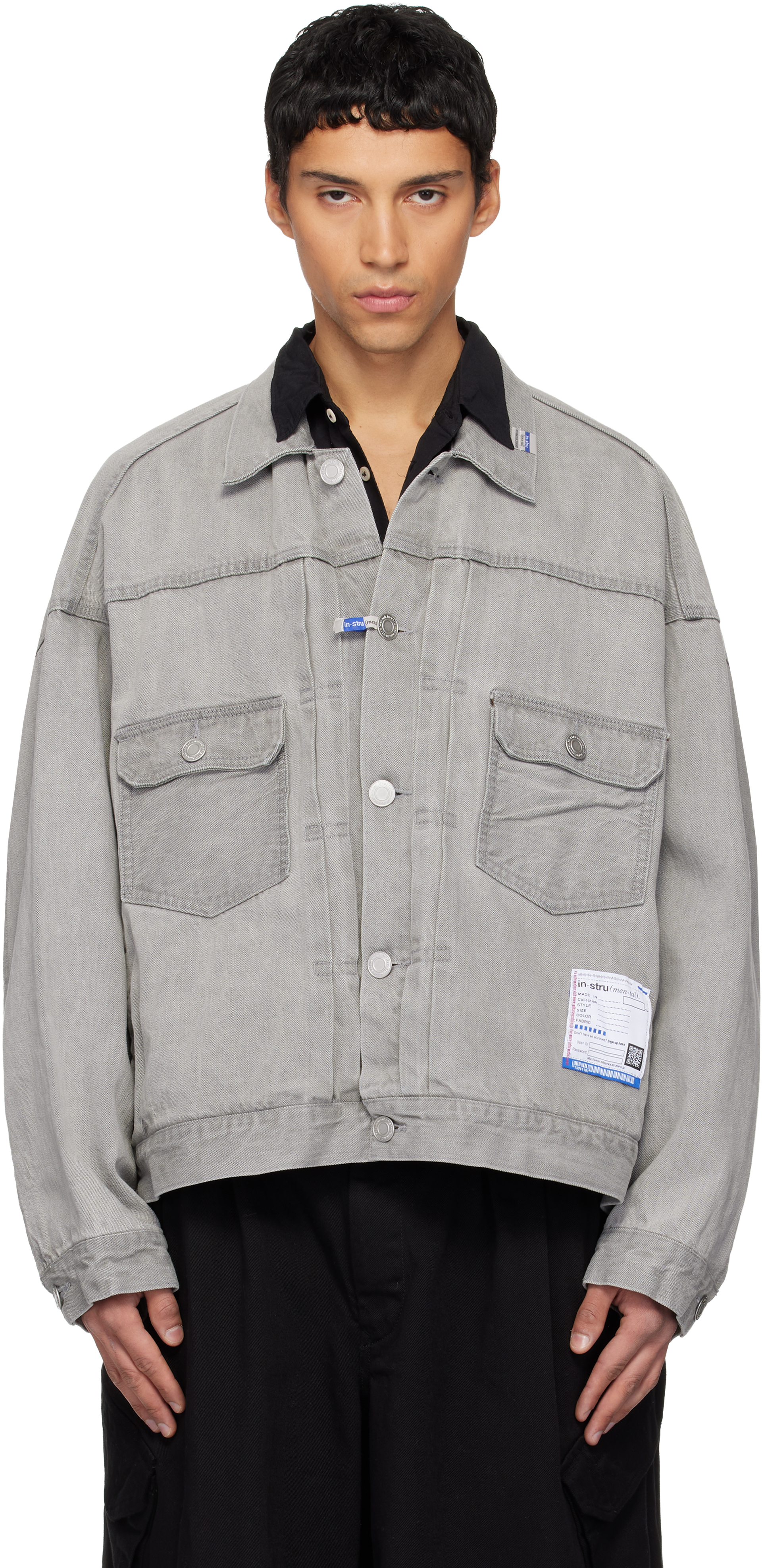 Maison MIHARA YASUHIROのグレー ブリーチ デニムジャケットがセール中