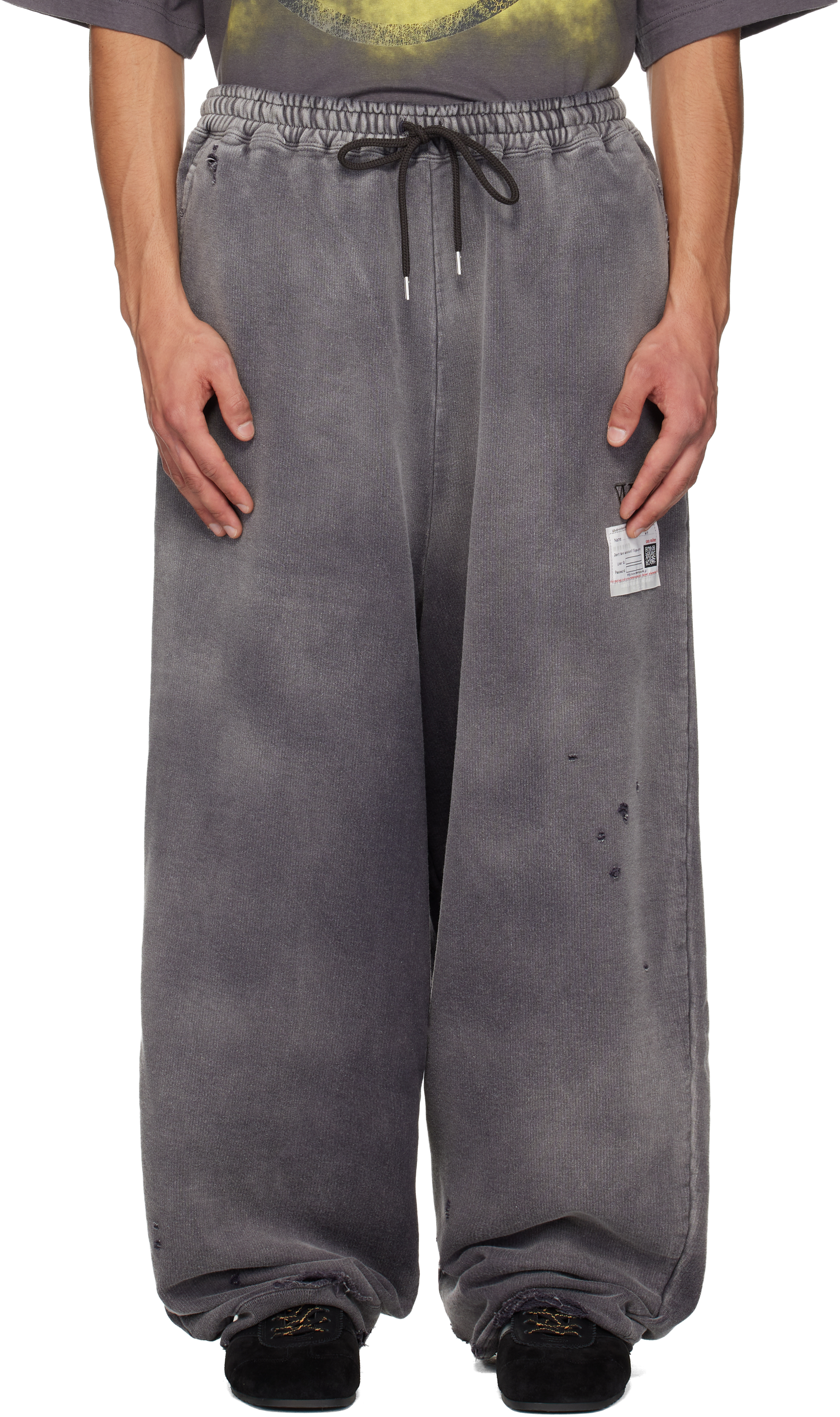 Black Sun Faded Like Sweatpants by Maison MIHARA YASUHIRO on Sale