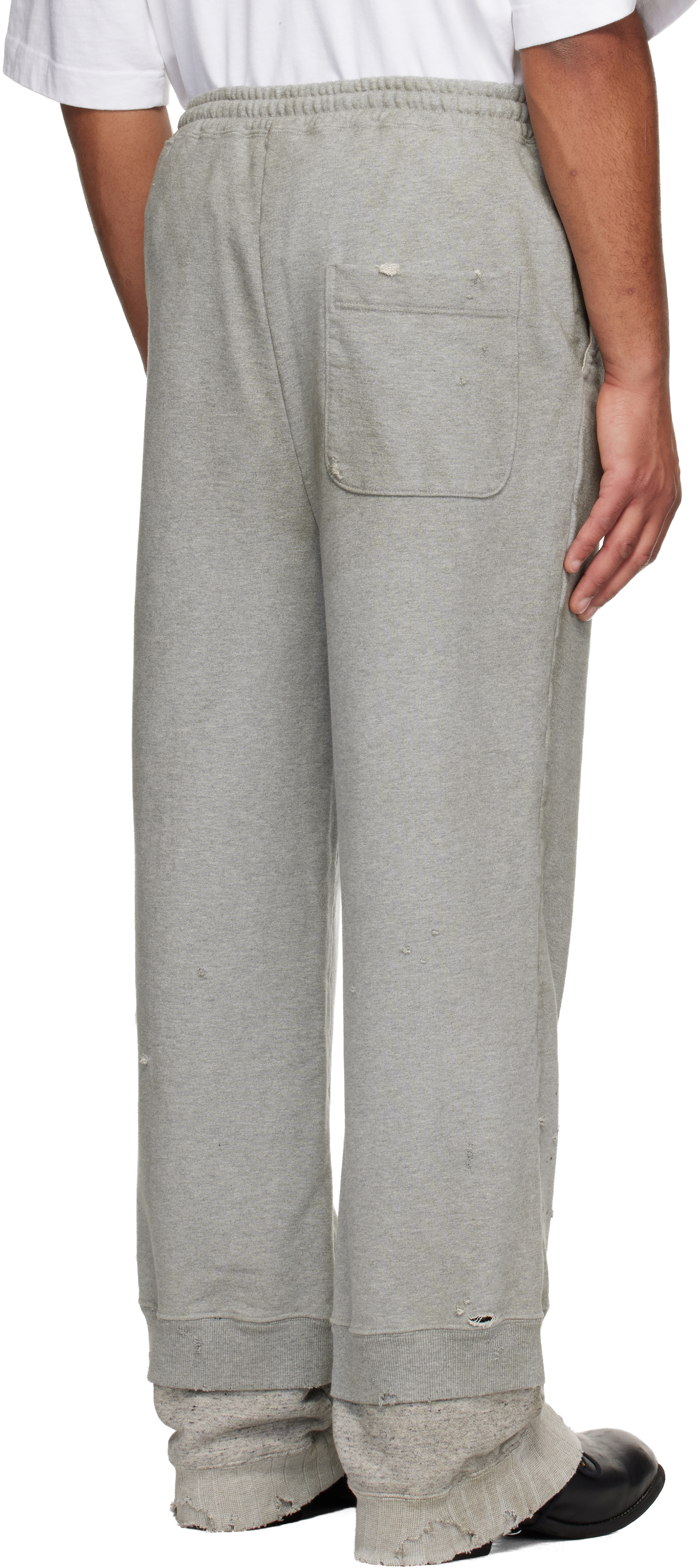 Miharayasuhiro Gray Layered Sweatpants In Gray