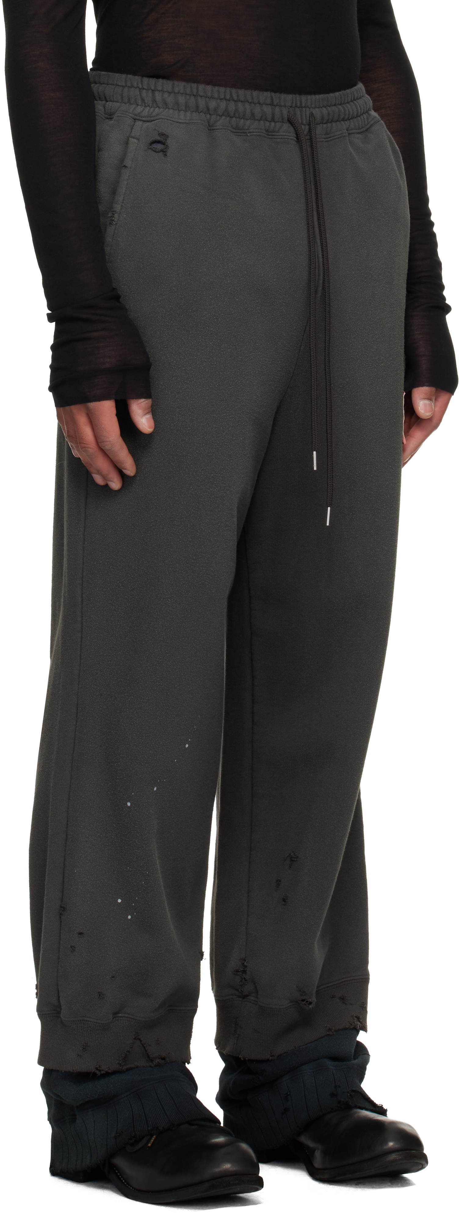 Miharayasuhiro Black Layered Sweatpants In Black
