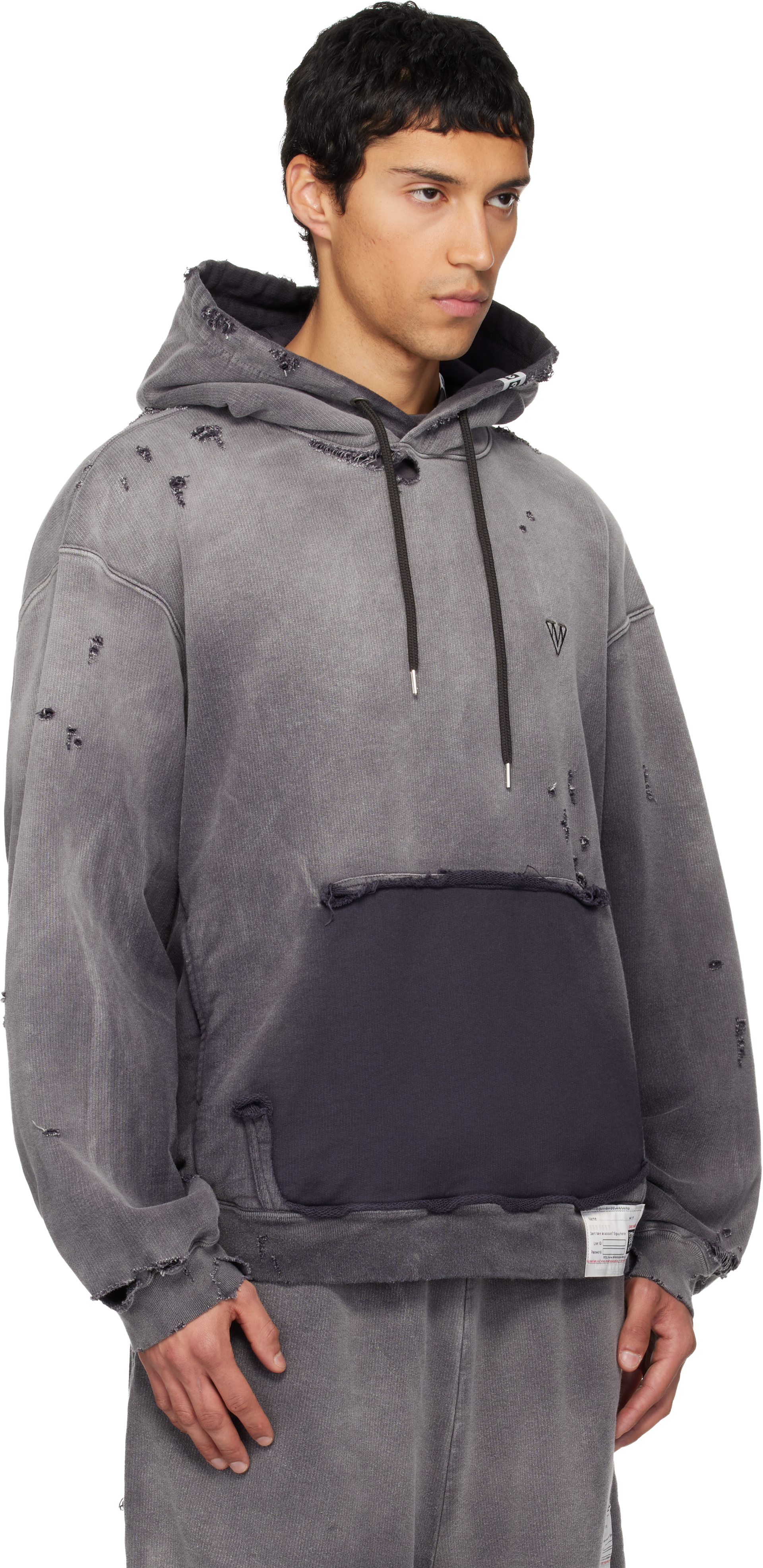 Miharayasuhiro Black Sun Faded Like Hoodie In Black