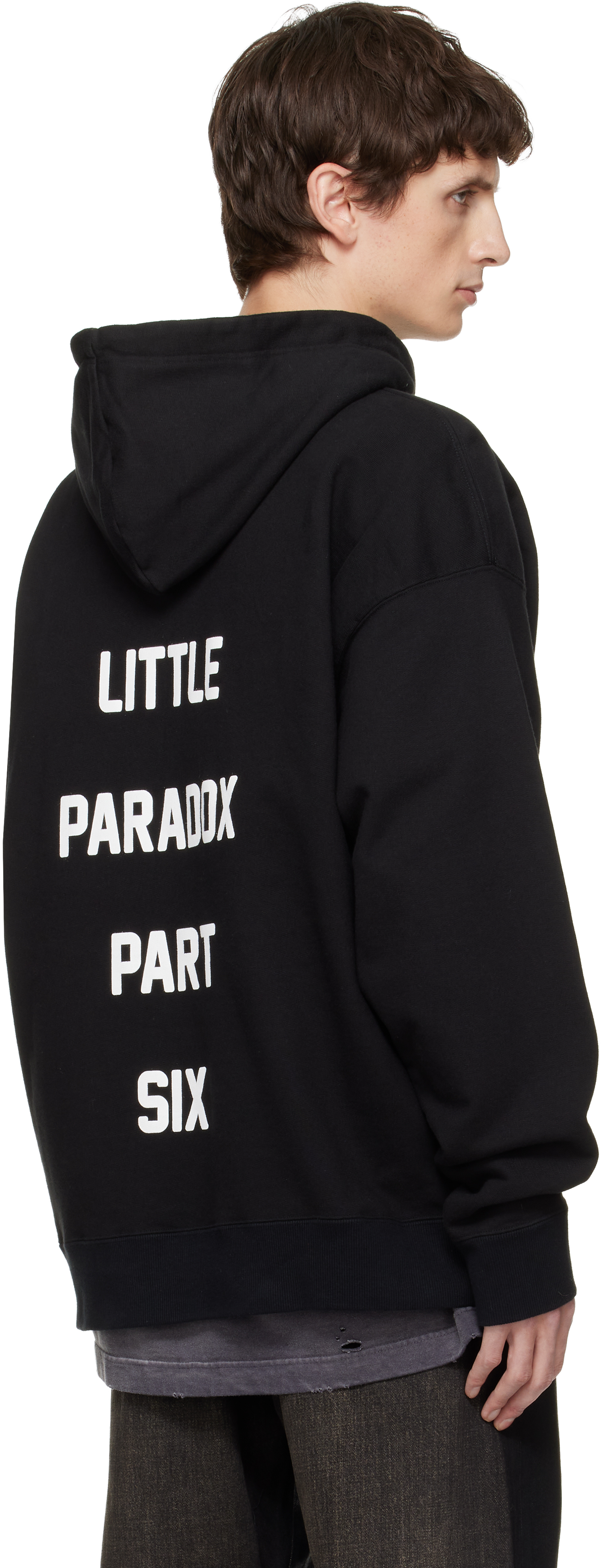 Miharayasuhiro Black Dog Printed Hoodie In Black