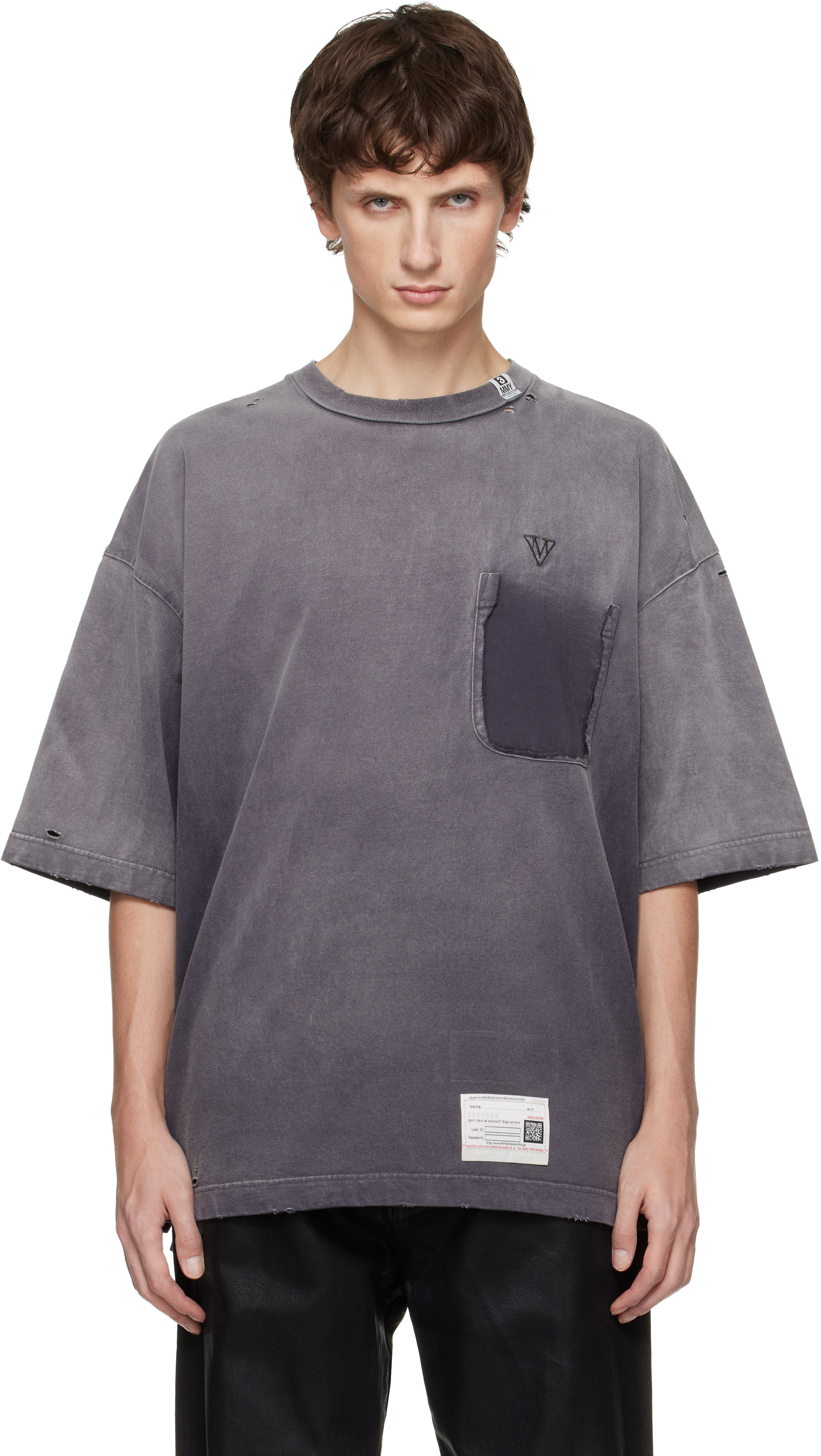 Maison MIHARA YASUHIROのブラック Sun Faded Like Tシャツがセール中