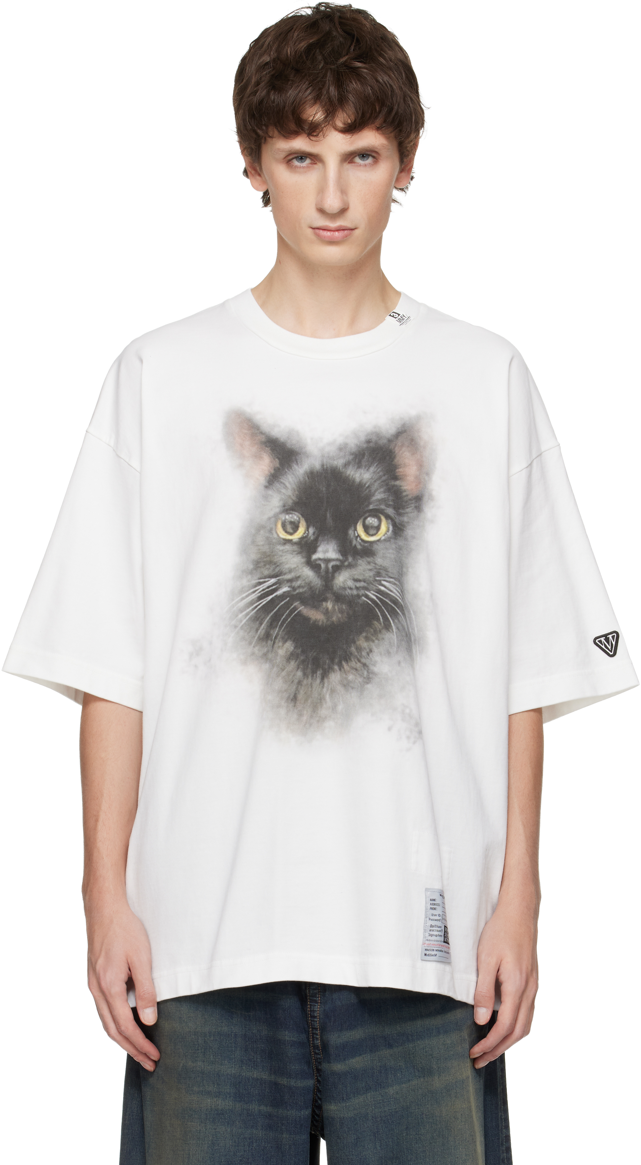 Maison MIHARA YASUHIROのホワイト Cat プリントTシャツがセール中