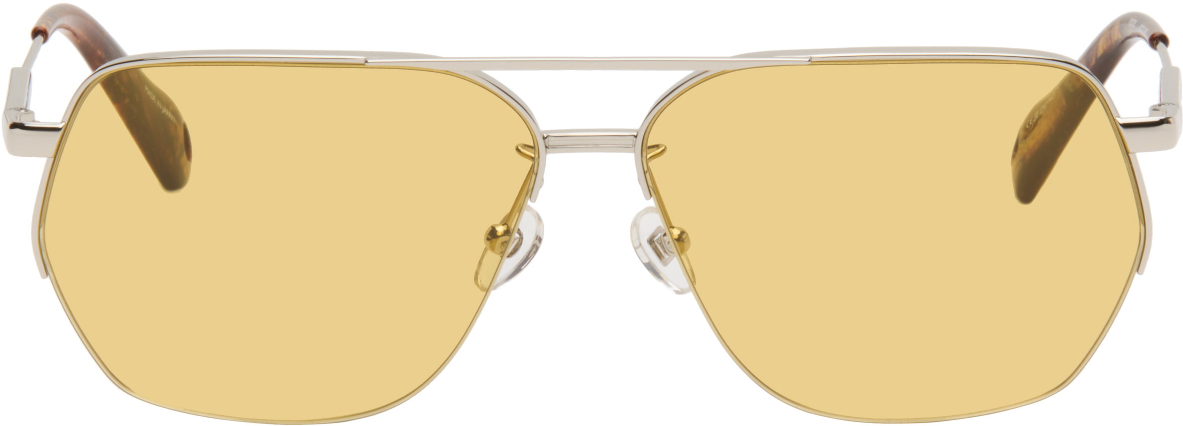 Jacquemus Silver La Croisière 'the Aviador' Sunglasses In Blue