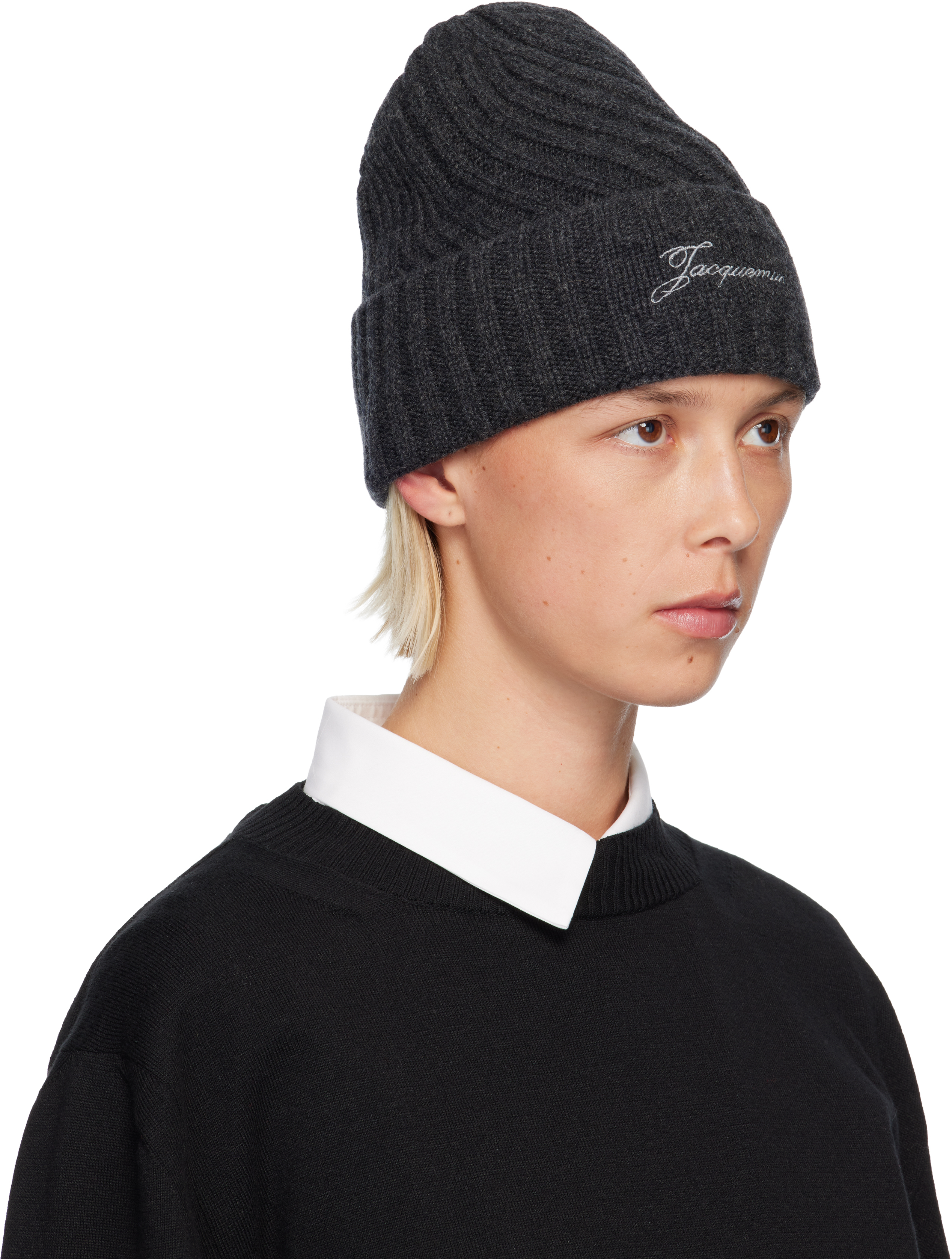 Jacquemus Gray 'the Tourni' Beanie