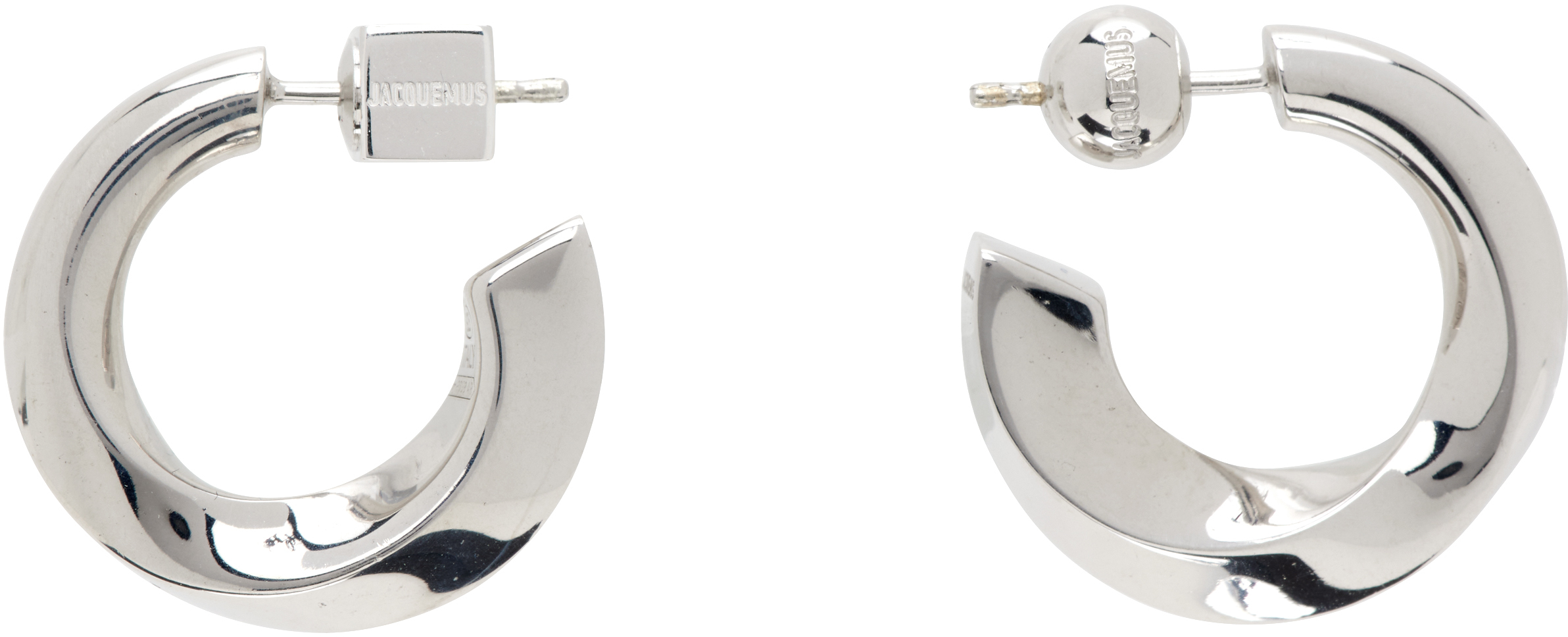 Jacquemus 'the Tourni Hoop' Earrings In Metallic