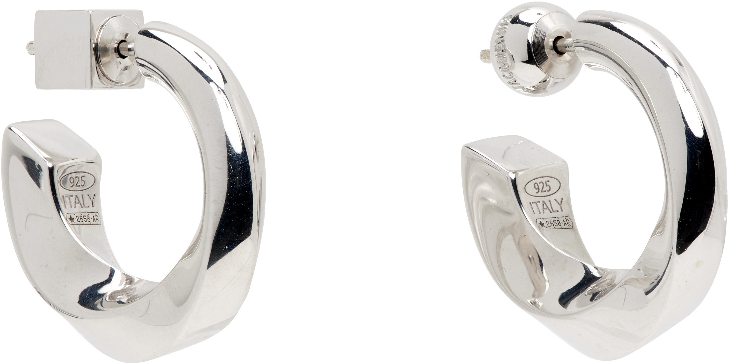 Jacquemus 'the Tourni Hoop' Earrings In Metallic