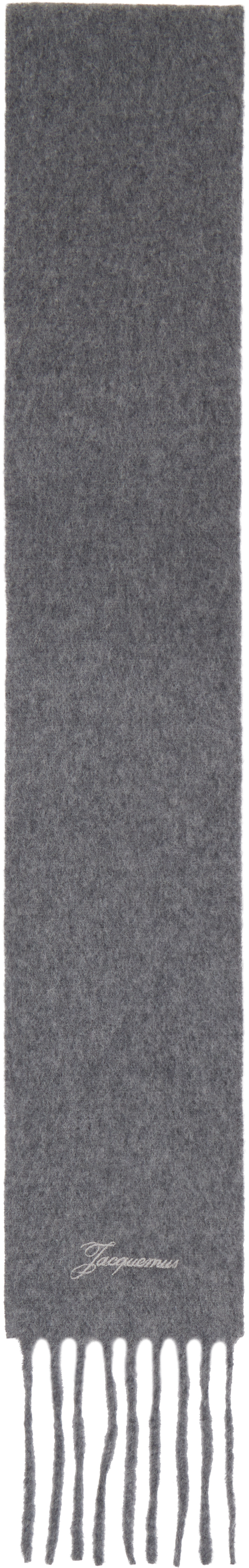 Jacquemus Gray 'the Tailleur Fine' Scarf