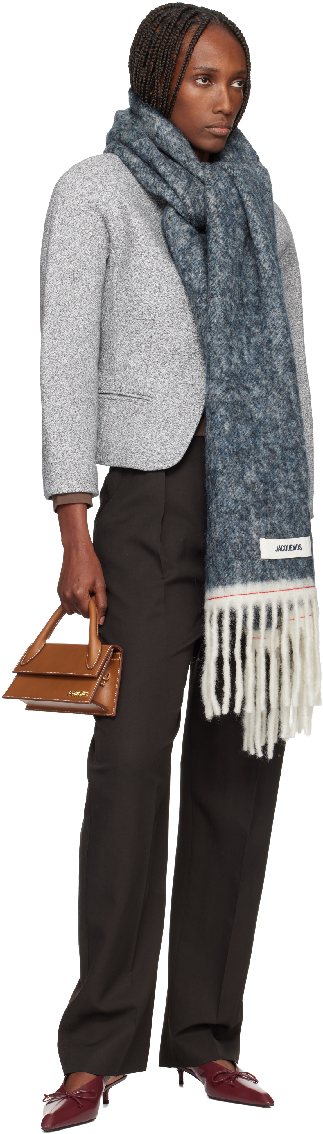 Jacquemus Navy 'the Carro' Scarf