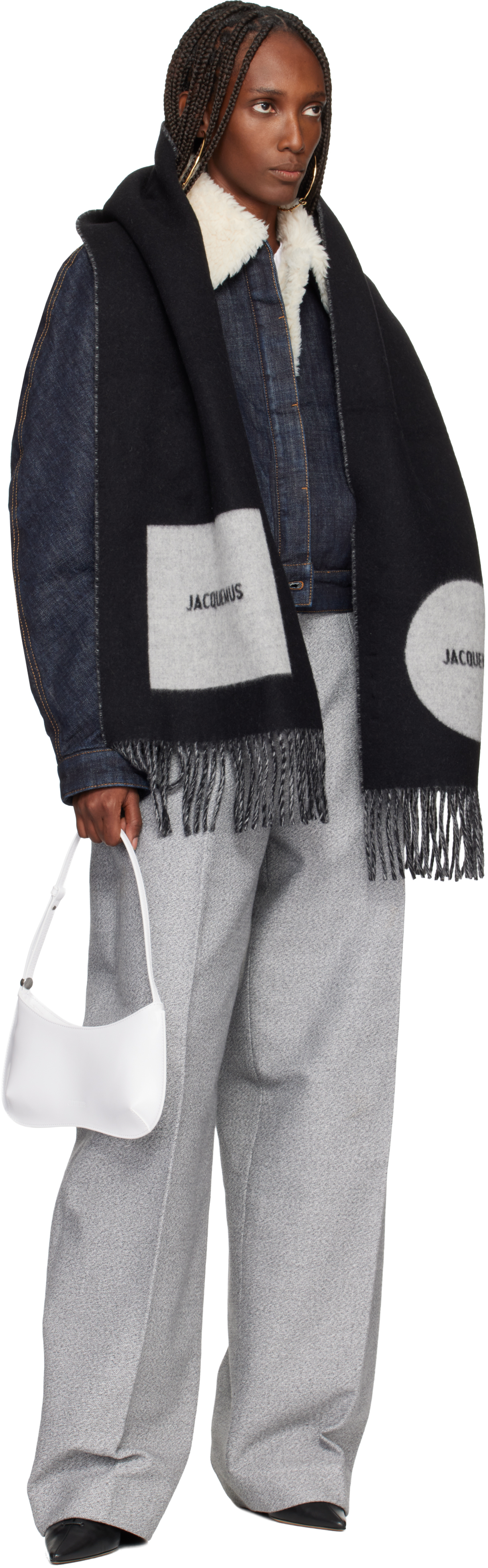 Jacquemus Black La Casa 'the Rond Carré' Scarf
